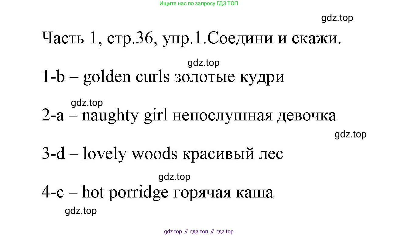 ГДЗ Английский язык (english), 4 класс Учебник (Student's book), авторы: Быкова Надежда Ильинична (Bykova Nadezhda), Дули Дженни (Dooley Jenny), Поспелова Марина Давидовна (Pospelova Marina), Эванс Вирджиния (Evans Virginia), издательство Просвещение, Москва, 2023, белого цвета, Часть ( Part) 1, страница 36, номер 1, Решение 1
