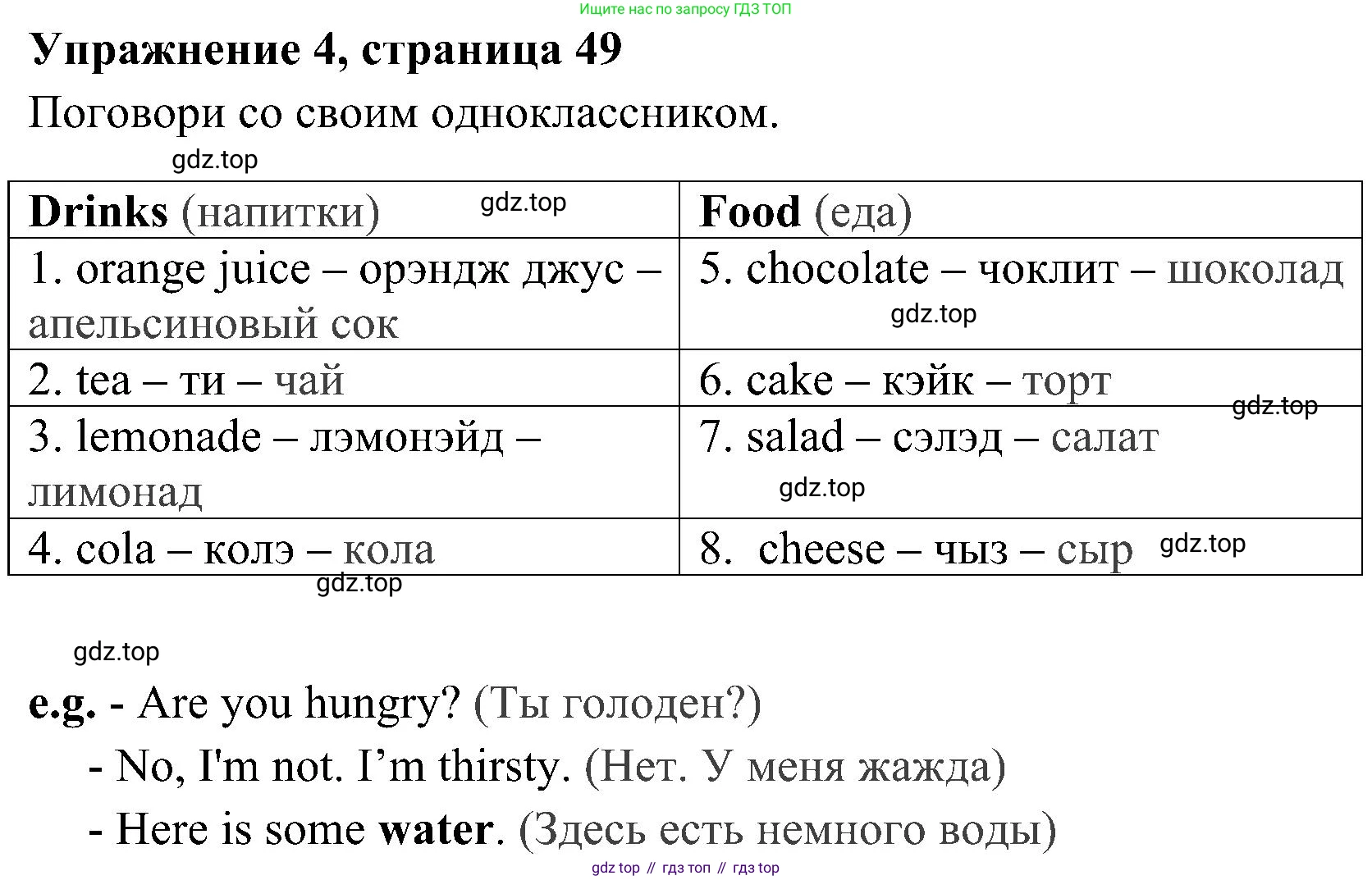 ГДЗ Английский язык (english), 4 класс Учебник (Student's book), авторы: Быкова Надежда Ильинична (Bykova Nadezhda), Дули Дженни (Dooley Jenny), Поспелова Марина Давидовна (Pospelova Marina), Эванс Вирджиния (Evans Virginia), издательство Просвещение, Москва, 2023, белого цвета, Часть ( Part) 1, страница 49, номер 4, Решение 2