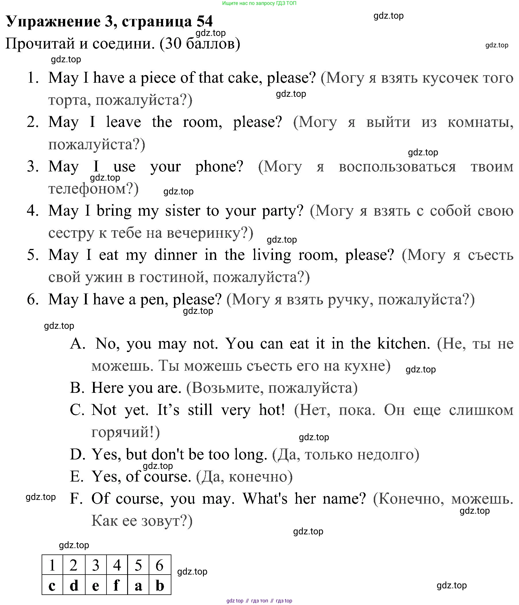 ГДЗ Английский язык (english), 4 класс Учебник (Student's book), авторы: Быкова Надежда Ильинична (Bykova Nadezhda), Дули Дженни (Dooley Jenny), Поспелова Марина Давидовна (Pospelova Marina), Эванс Вирджиния (Evans Virginia), издательство Просвещение, Москва, 2023, белого цвета, Часть ( Part) 1, страница 54, номер 3, Решение 2
