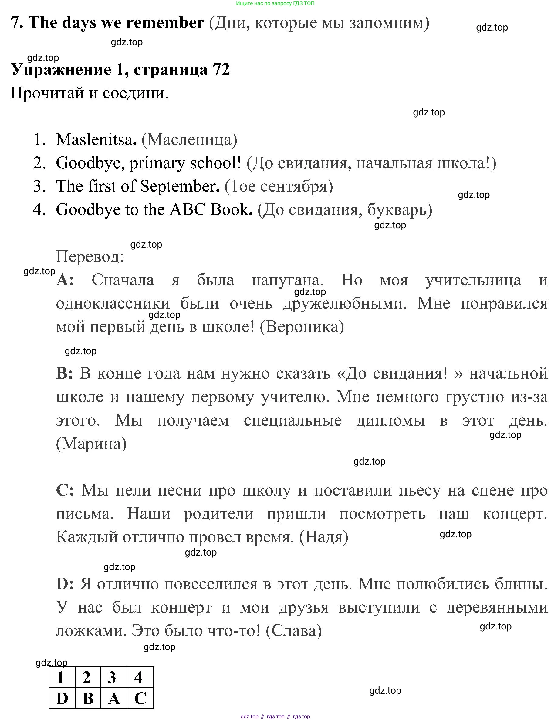 ГДЗ Английский язык (english), 4 класс Учебник (Student's book), авторы: Быкова Надежда Ильинична (Bykova Nadezhda), Дули Дженни (Dooley Jenny), Поспелова Марина Давидовна (Pospelova Marina), Эванс Вирджиния (Evans Virginia), издательство Просвещение, Москва, 2023, белого цвета, Часть ( Part) 2, страница 72, номер 1, Решение 2