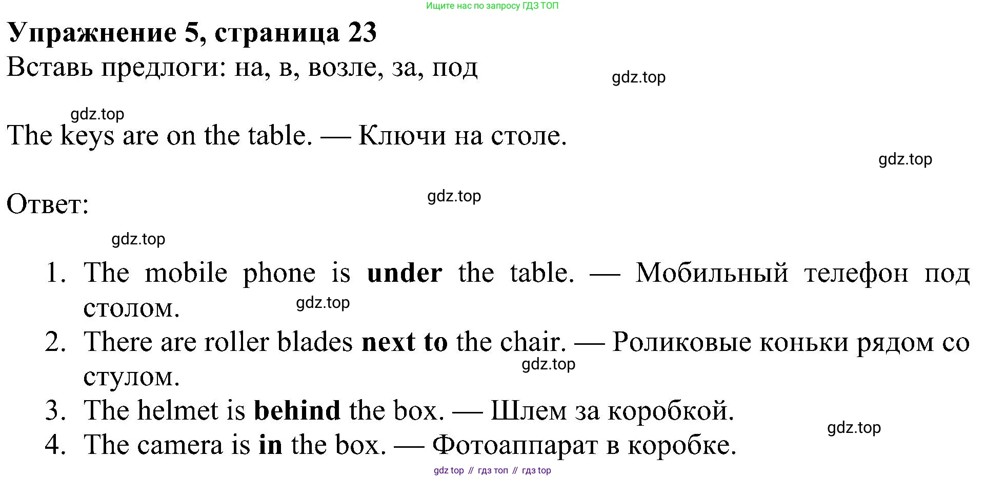 ГДЗ Английский язык (english), 4 класс Учебник (Student's book), авторы: Быкова Надежда Ильинична (Bykova Nadezhda), Дули Дженни (Dooley Jenny), Поспелова Марина Давидовна (Pospelova Marina), Эванс Вирджиния (Evans Virginia), издательство Просвещение, Москва, 2023, белого цвета, Часть ( Part) 1, страница 23, номер 5, Решение 3