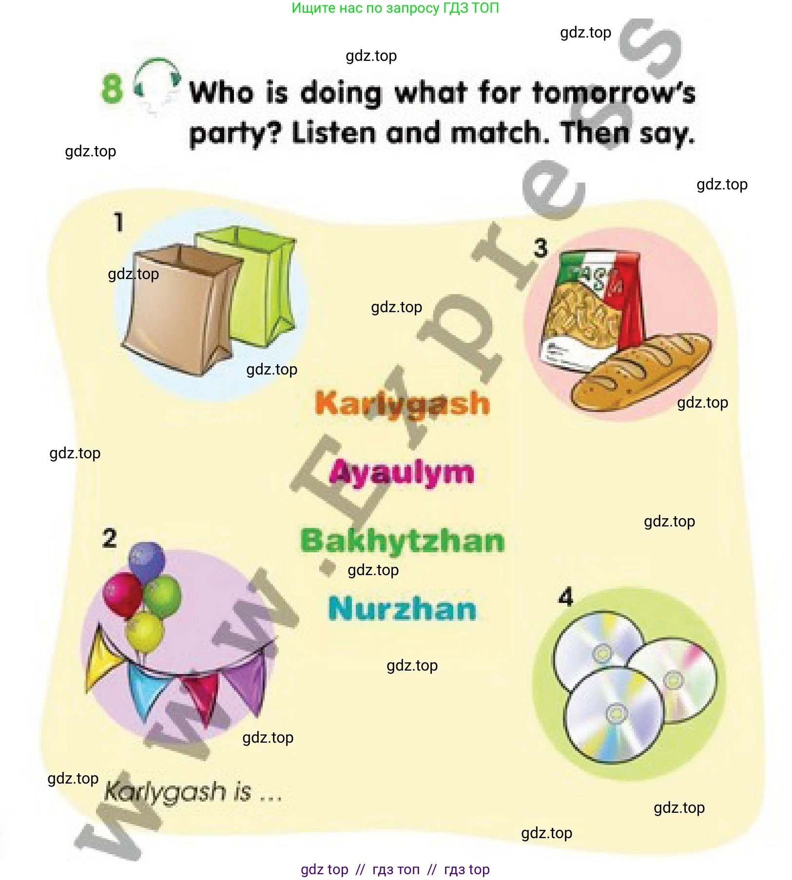 Английский язык (english), 4 класс Учебник (Pupil's book), авторы: Дули Дженни (Dooley Jenny), Оби Боб (Obee Bob), Мухамеджанова Наталья (Mukhamedjanova Natalya), издательство Express Publishing, Алматы, 2019, страница 85, номер 8, Условие