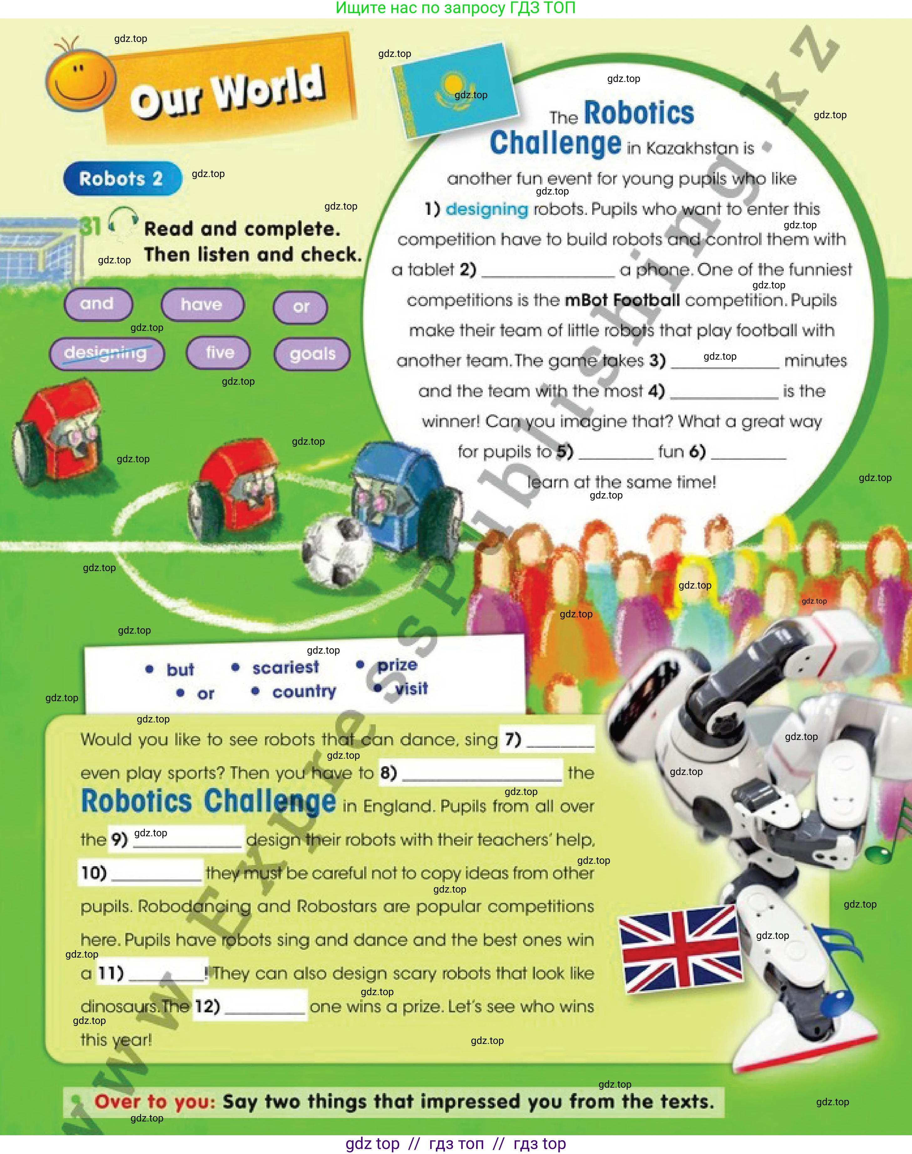 Английский язык (english), 4 класс Учебник (Pupil's book), авторы: Дули Дженни (Dooley Jenny), Оби Боб (Obee Bob), Мухамеджанова Наталья (Mukhamedjanova Natalya), издательство Express Publishing, Алматы, 2019, страница 126, номер 31, Условие