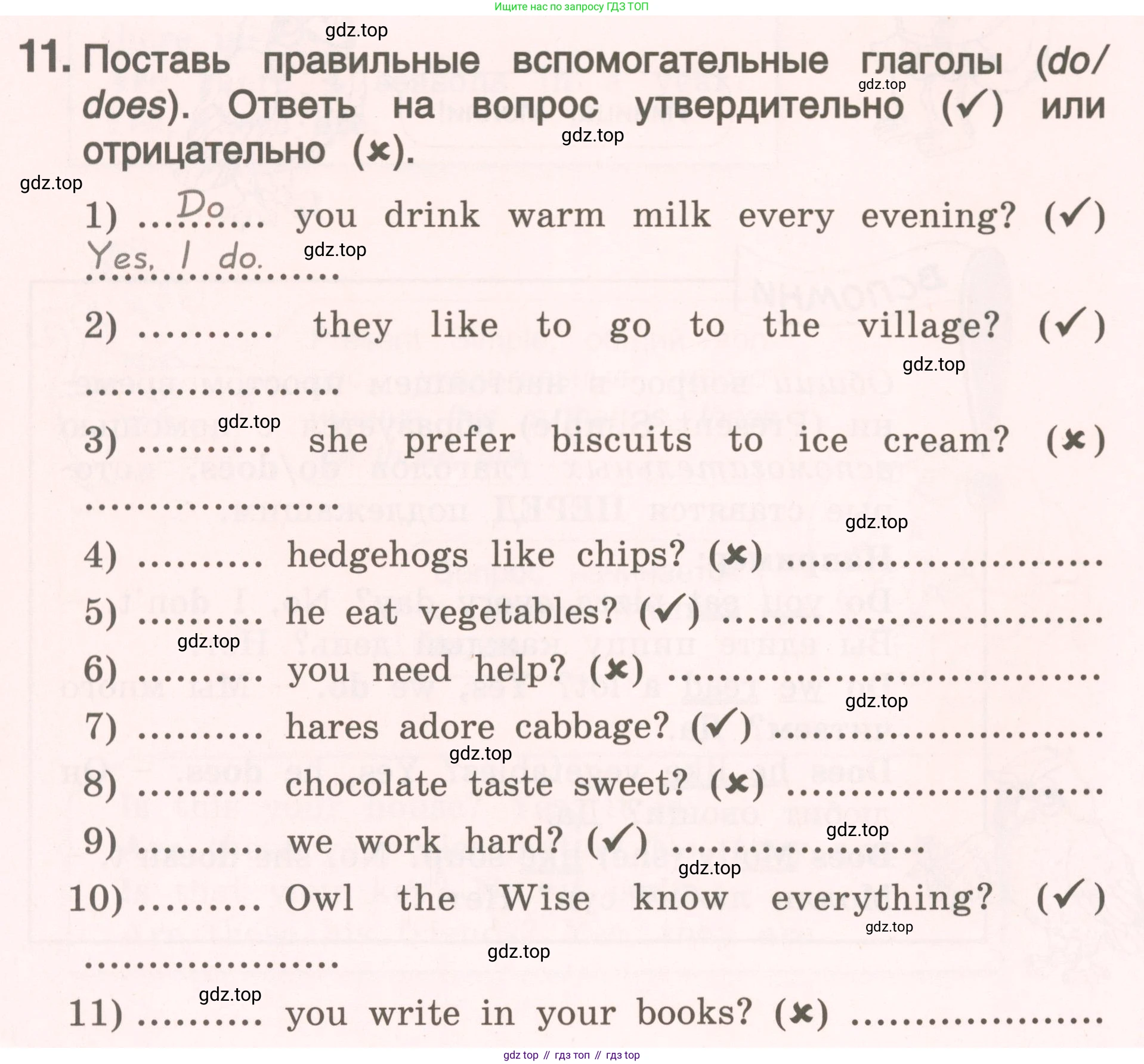 ГДЗ Английский язык (english), 4 класс Пособие по грамматике (grammar companion), авторы: Комарова Юлия Александровна, Малова Ольга Вадимовна (Malova Olga), издательство Русское слово, Москва, 2023, сиреневого цвета, Часть ( Part) 2, страница 20, номер 11, Условие