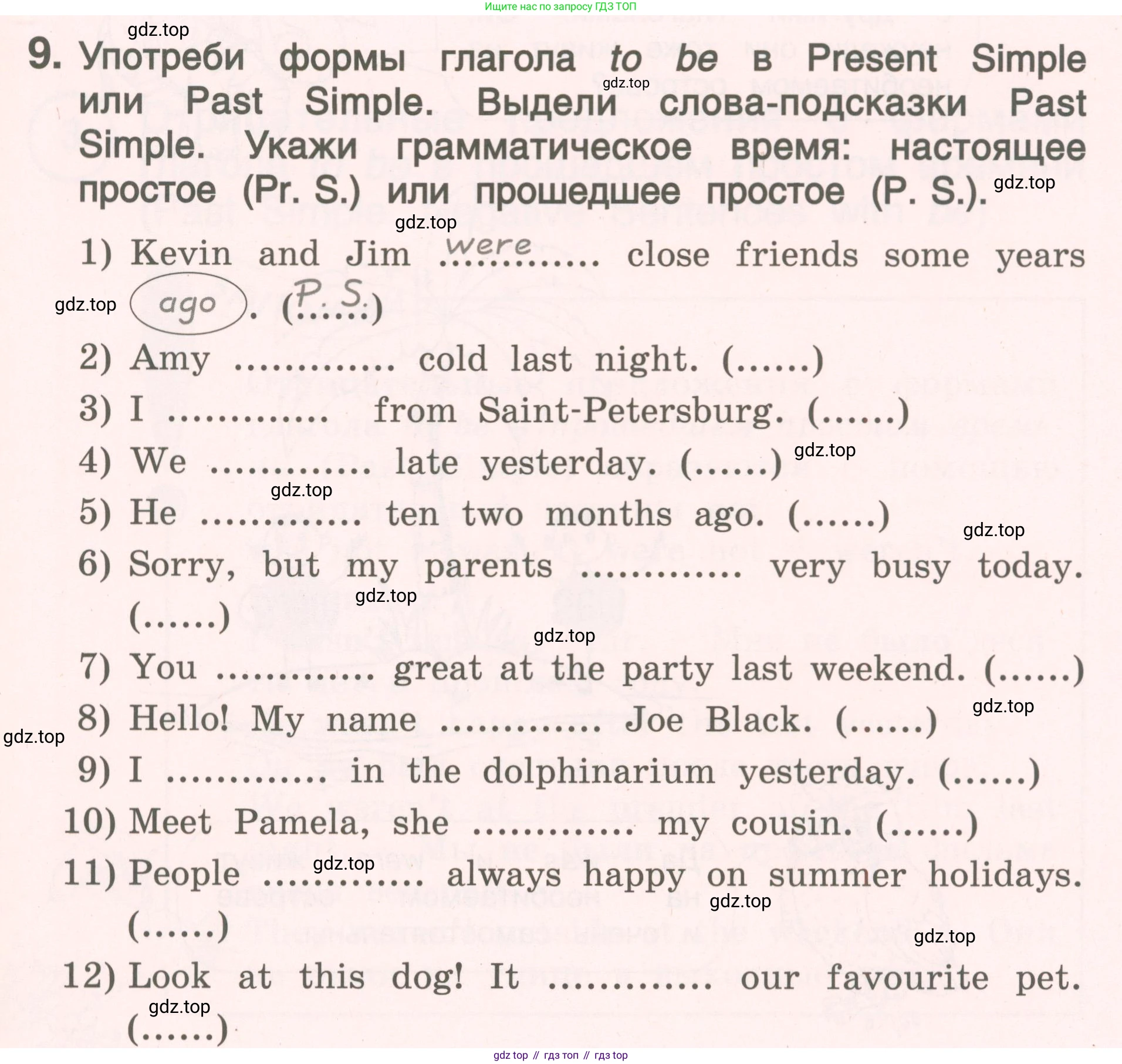 ГДЗ Английский язык (english), 4 класс Пособие по грамматике (grammar companion), авторы: Комарова Юлия Александровна, Малова Ольга Вадимовна (Malova Olga), издательство Русское слово, Москва, 2023, сиреневого цвета, Часть ( Part) 2, страница 89, номер 9, Условие