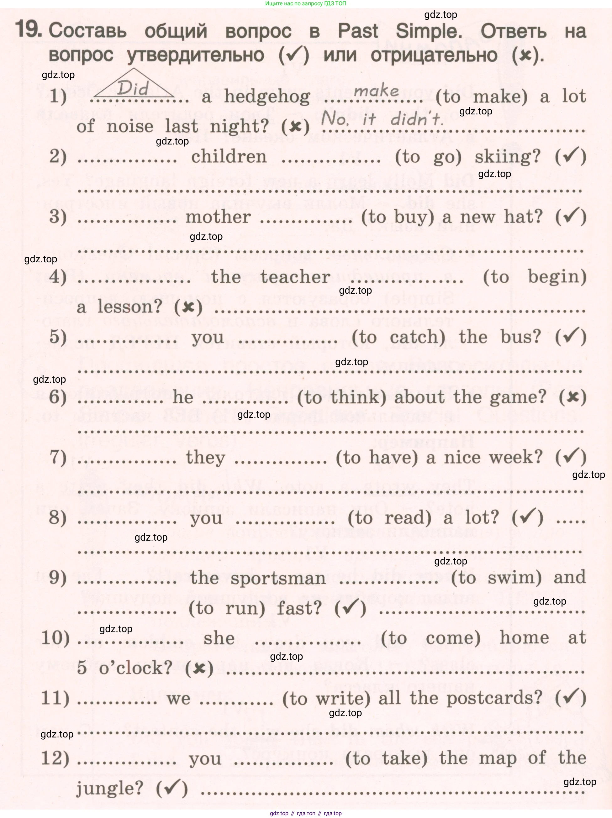ГДЗ Английский язык (english), 4 класс Пособие по грамматике (grammar companion), авторы: Комарова Юлия Александровна, Малова Ольга Вадимовна (Malova Olga), издательство Русское слово, Москва, 2023, сиреневого цвета, Часть ( Part) 2, страница 162, номер 19, Условие