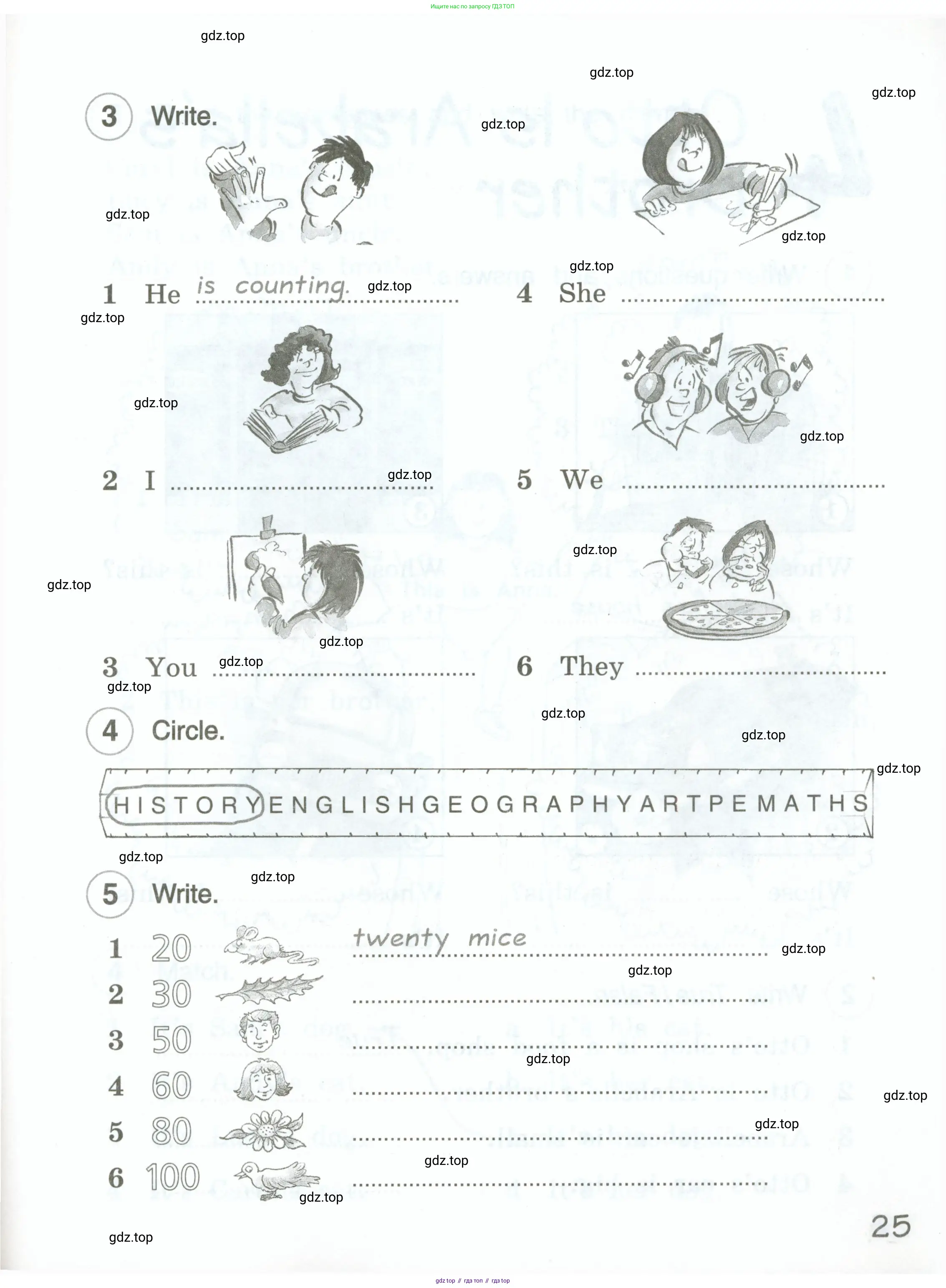 Английский язык (english), 4 класс рабочая тетрадь, авторы: Комарова Юлия Александровна, Ларионова Ирина Владимировна, издательство Русское слово, Москва, 2022, розового цвета, страница 25