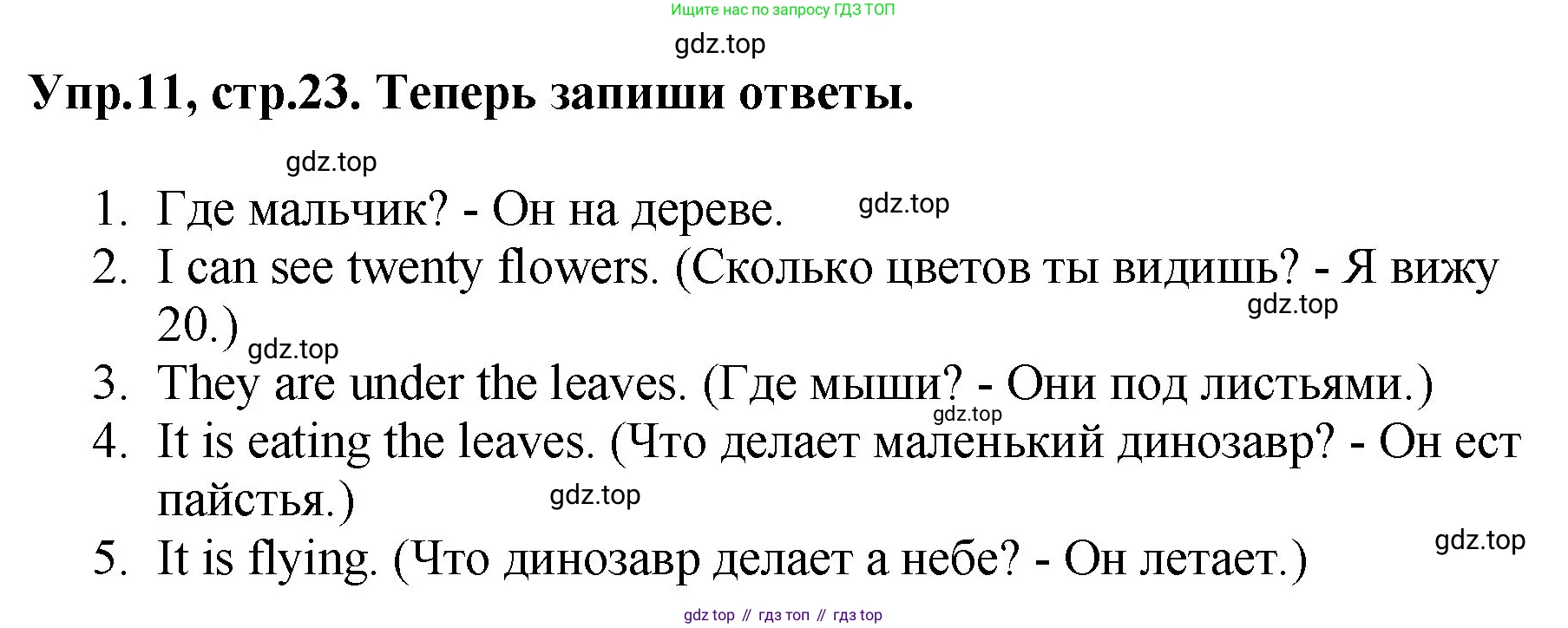 ГДЗ Английский язык (english), 4 класс рабочая тетрадь, авторы: Комарова Юлия Александровна, Ларионова Ирина Владимировна, издательство Русское слово, Москва, 2022, розового цвета, страница 23, номер 11, Решение
