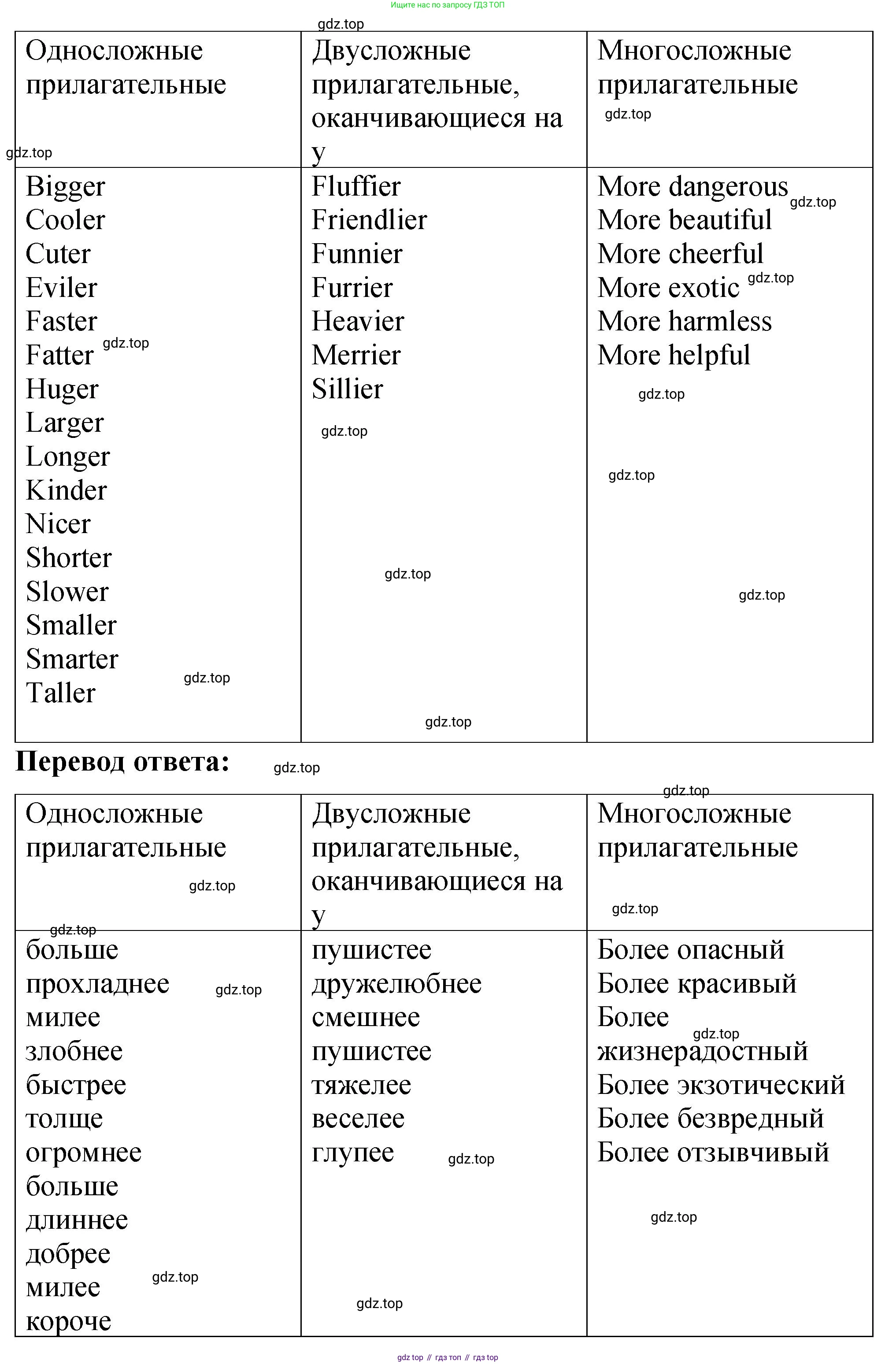ГДЗ Английский язык (english), 4 класс Грамматический справочник с упражнениями (grammar book with exercises), авторы: Кузовлев Владимир Петрович (Kuzovlev Vladimir), Пастухова Светлана Анатольевна (Pastukhova Svetlana), Стрельникова Ольга Викторовна (Strelnikova Olga), издательство Просвещение, Москва, 2017, оранжевого цвета, страница 19, номер 5, Решение (продолжение 2)
