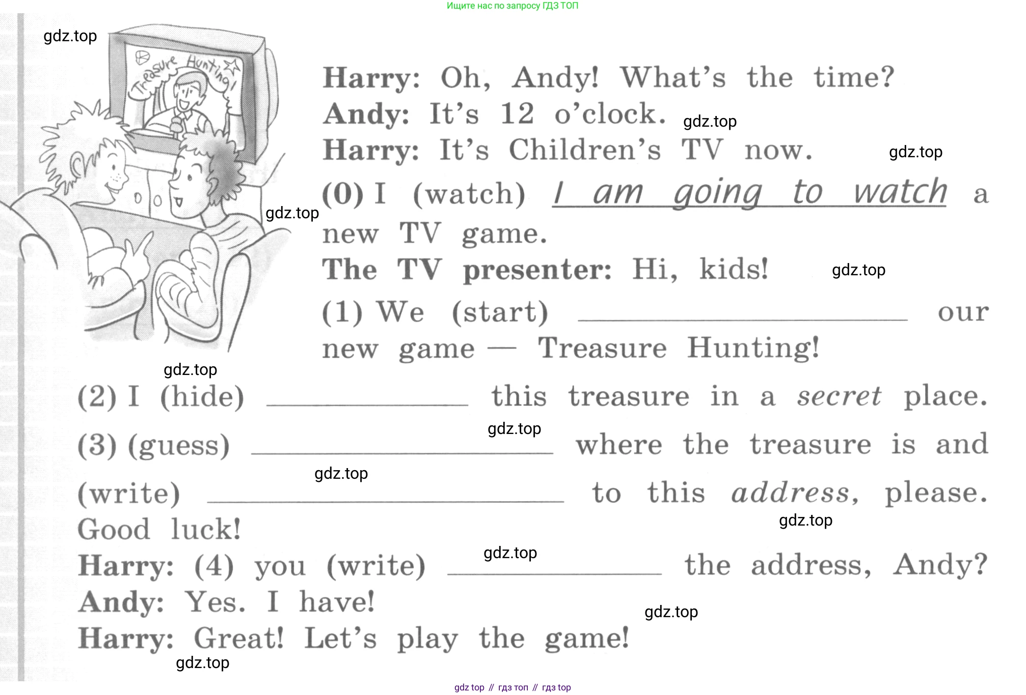 ГДЗ Английский язык (english), 4 класс рабочая тетрадь (activity book), авторы: Кузовлев Владимир Петрович (Kuzovlev Vladimir), Перегудова Эльвира Шакировна, Стрельникова Ольга Викторовна (Strelnikova Olga), Дуванова Ольга Викторовна, издательство Просвещение, Москва, 2017, оранжевого цвета, страница 91, номер 1, Условие (продолжение 2)