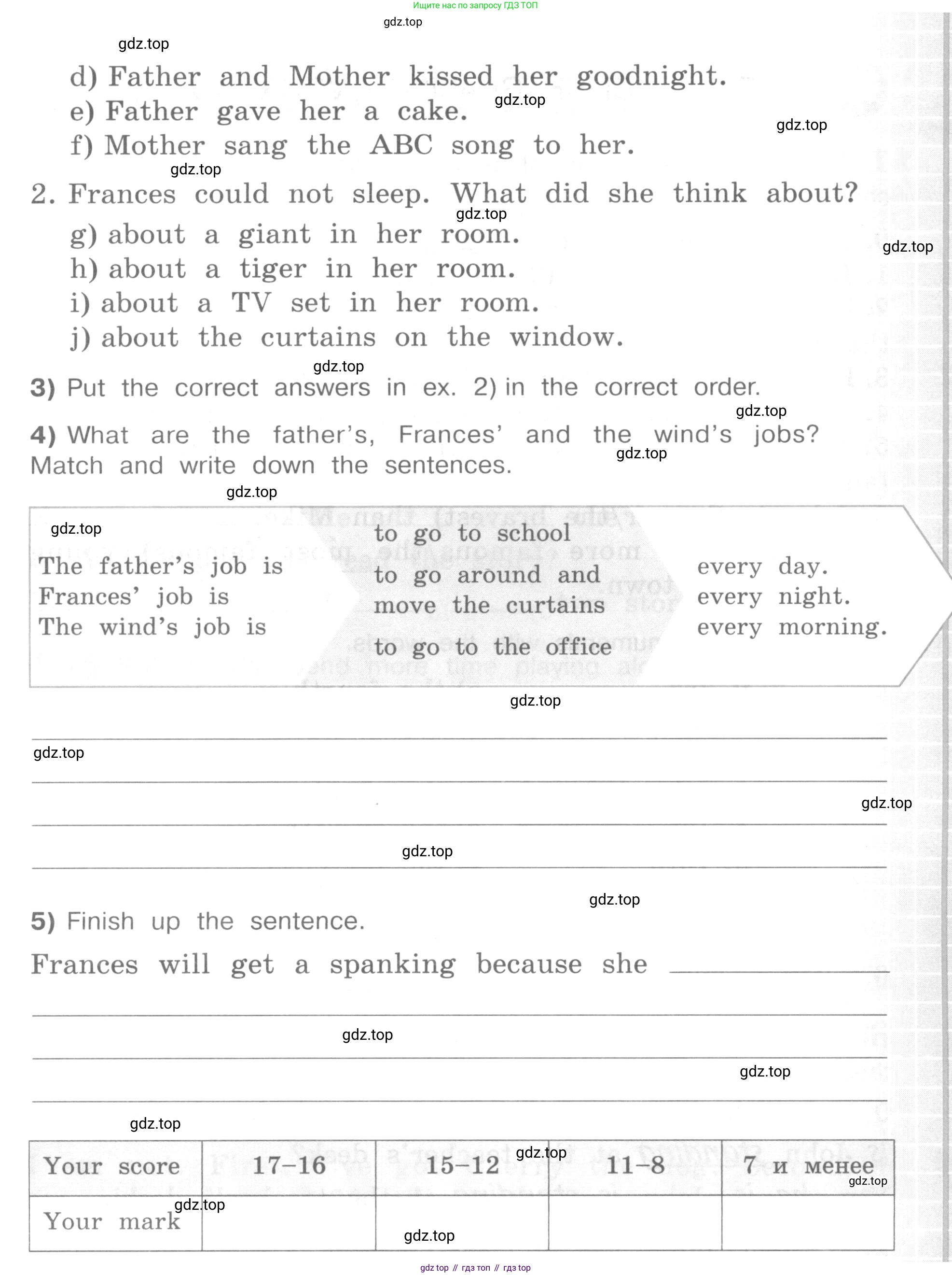 ГДЗ Английский язык (english), 4 класс рабочая тетрадь (activity book), авторы: Кузовлев Владимир Петрович (Kuzovlev Vladimir), Перегудова Эльвира Шакировна, Стрельникова Ольга Викторовна (Strelnikova Olga), Дуванова Ольга Викторовна, издательство Просвещение, Москва, 2017, оранжевого цвета, страница 100, номер 2, Условие (продолжение 4)