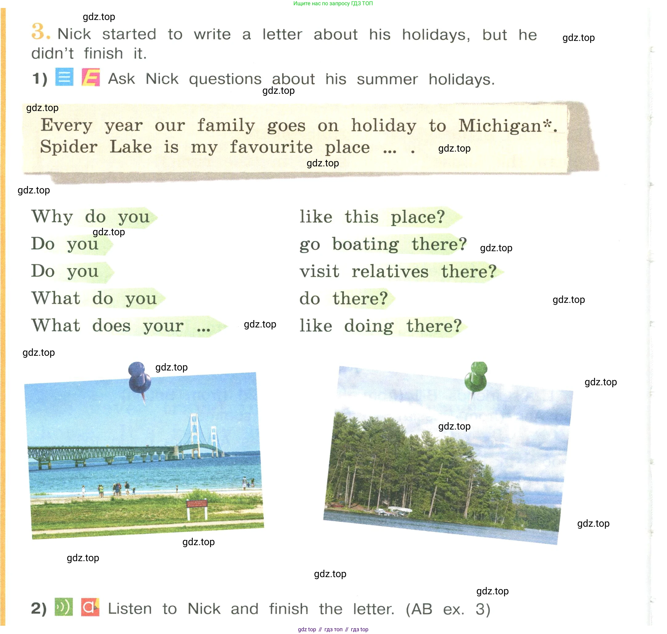 Английский язык (english), 4 класс Учебник (Student's book), авторы: Кузовлев Владимир Петрович (Kuzovlev Vladimir), Перегудова Эльвира Шакировна, Стрельникова Ольга Викторовна (Strelnikova Olga), Дуванова Ольга Викторовна, издательство Просвещение, Москва, 2019, красного цвета, Часть ( Part) 1, страница 8, номер 3, Условие
