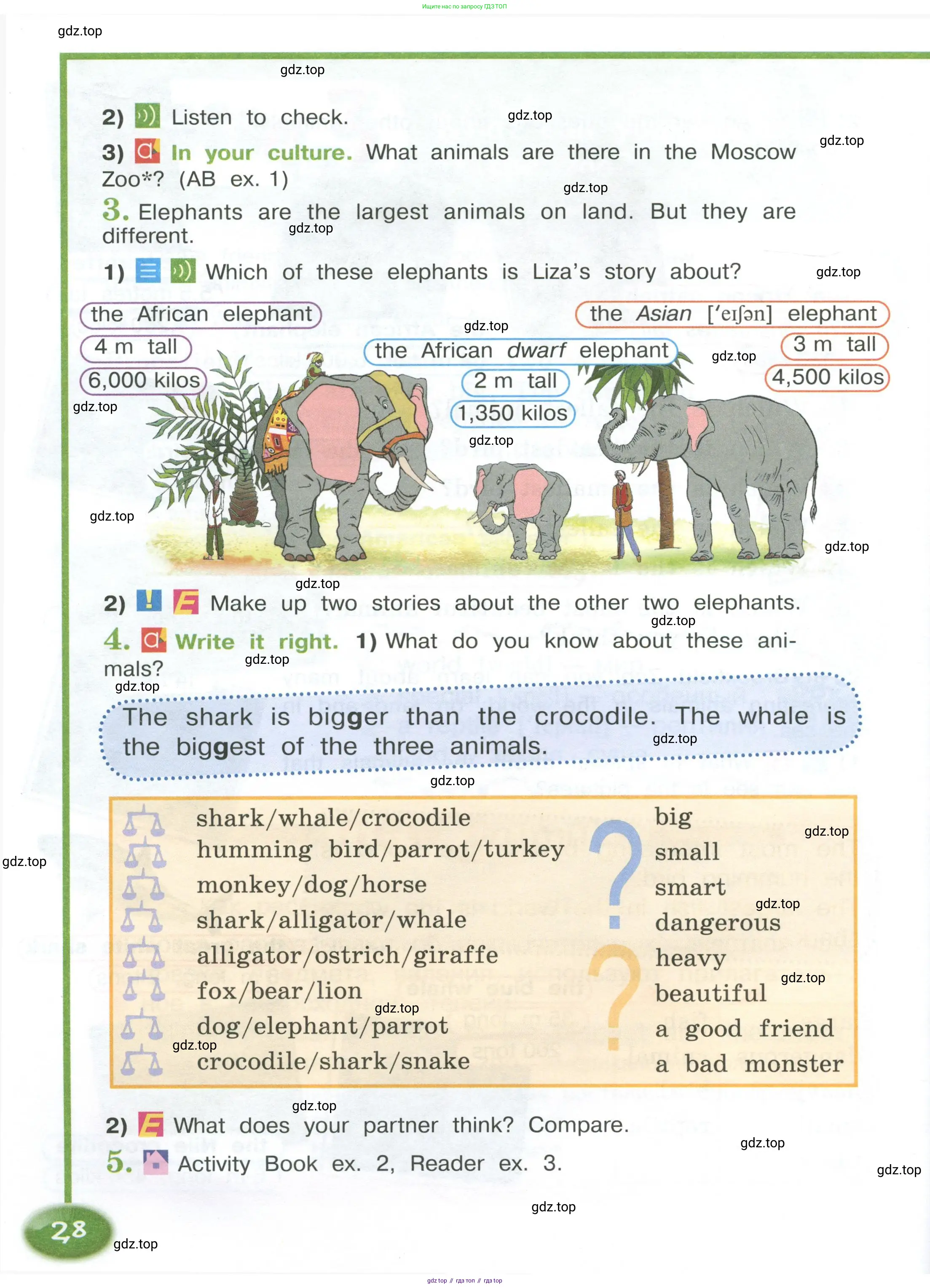 Английский язык (english), 4 класс Учебник (Student's book), авторы: Кузовлев Владимир Петрович (Kuzovlev Vladimir), Перегудова Эльвира Шакировна, Стрельникова Ольга Викторовна (Strelnikova Olga), Дуванова Ольга Викторовна, издательство Просвещение, Москва, 2019, красного цвета, Часть ( Part) 1, страница 28