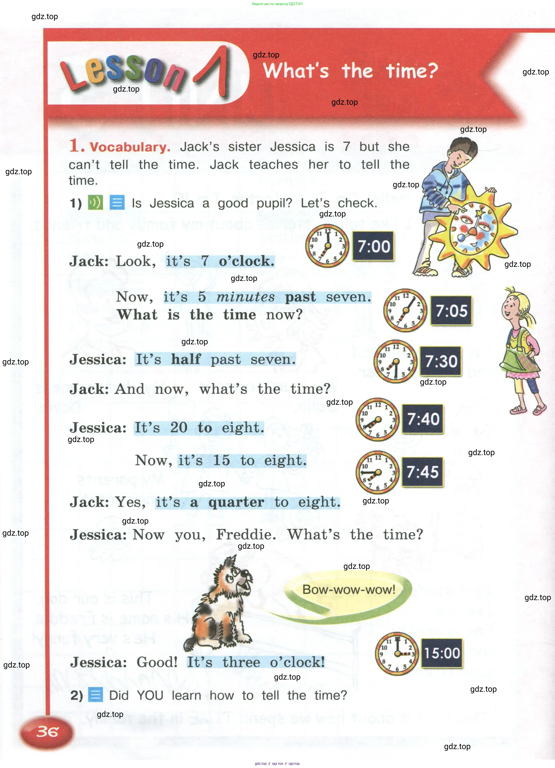 Английский язык (english), 4 класс Учебник (Student's book), авторы: Кузовлев Владимир Петрович (Kuzovlev Vladimir), Перегудова Эльвира Шакировна, Стрельникова Ольга Викторовна (Strelnikova Olga), Дуванова Ольга Викторовна, издательство Просвещение, Москва, 2019, красного цвета, Часть ( Part) 1, страница 36