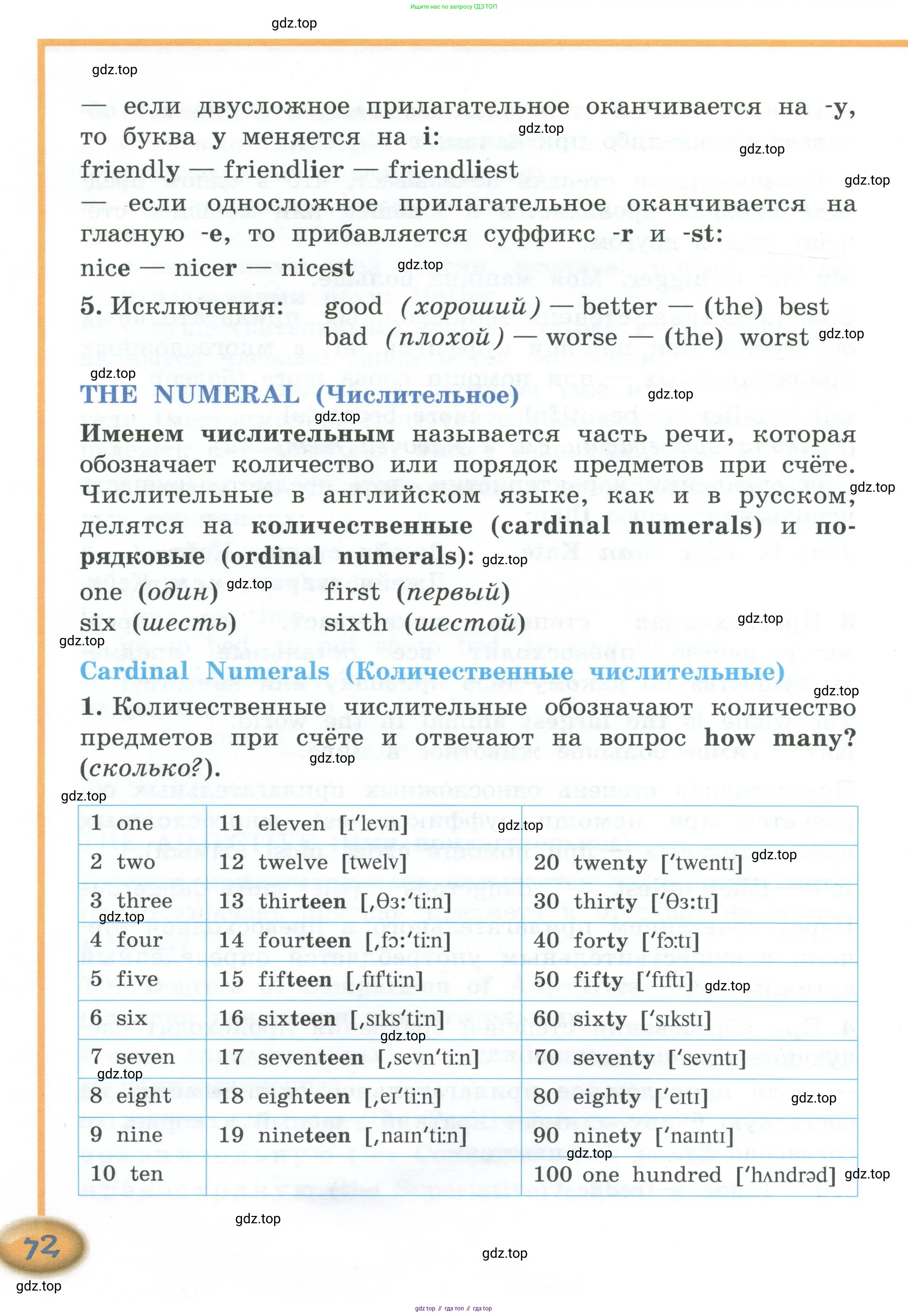 Английский язык (english), 4 класс Учебник (Student's book), авторы: Кузовлев Владимир Петрович (Kuzovlev Vladimir), Перегудова Эльвира Шакировна, Стрельникова Ольга Викторовна (Strelnikova Olga), Дуванова Ольга Викторовна, издательство Просвещение, Москва, 2019, красного цвета, страница 72