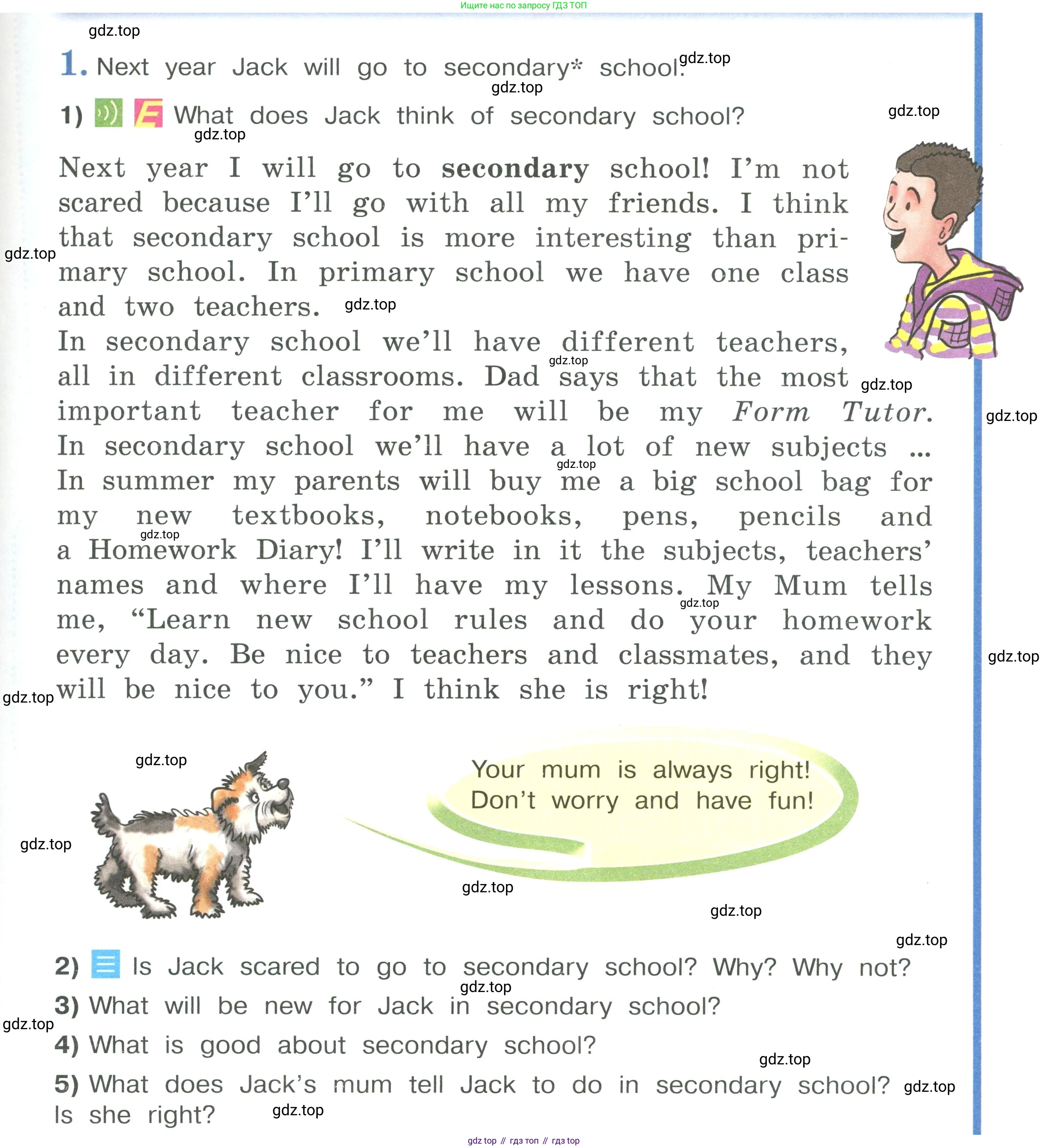 Английский язык (english), 4 класс Учебник (Student's book), авторы: Кузовлев Владимир Петрович (Kuzovlev Vladimir), Перегудова Эльвира Шакировна, Стрельникова Ольга Викторовна (Strelnikova Olga), Дуванова Ольга Викторовна, издательство Просвещение, Москва, 2019, красного цвета, Часть ( Part) 1, страница 61, номер 1, Условие