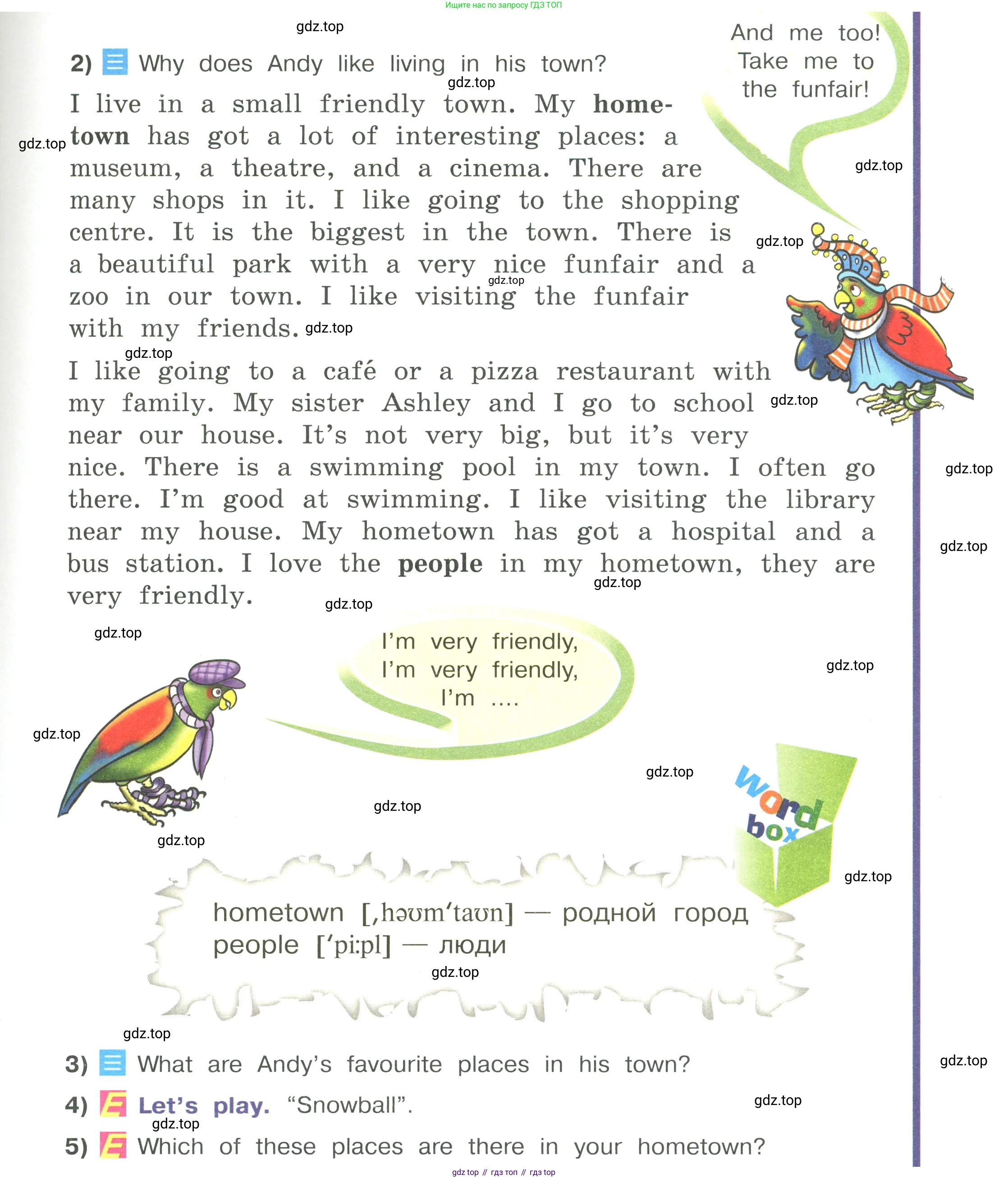 Английский язык (english), 4 класс Учебник (Student's book), авторы: Кузовлев Владимир Петрович (Kuzovlev Vladimir), Перегудова Эльвира Шакировна, Стрельникова Ольга Викторовна (Strelnikova Olga), Дуванова Ольга Викторовна, издательство Просвещение, Москва, 2019, красного цвета, Часть ( Part) 2, страница 20, номер 1, Условие (продолжение 2)