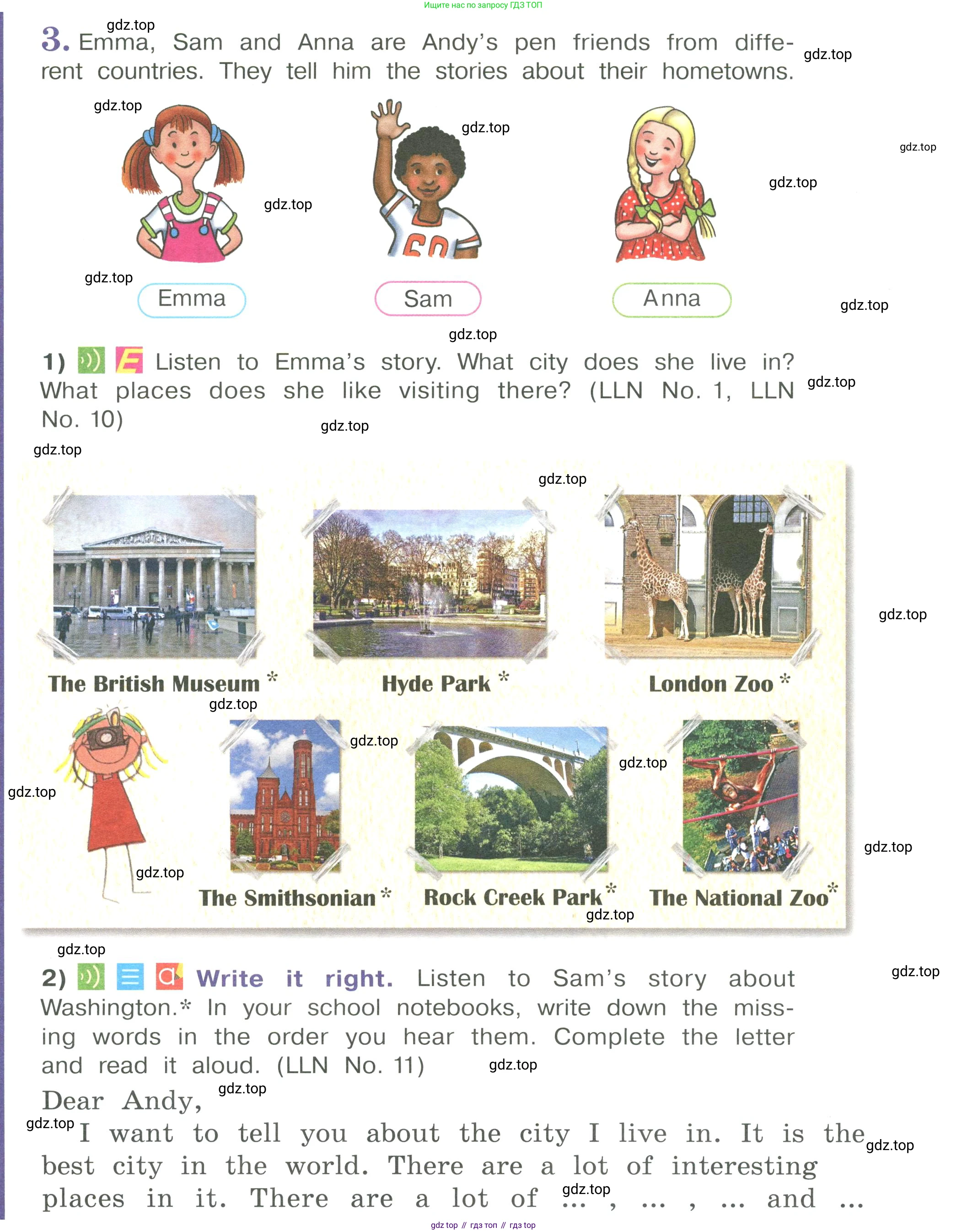 Английский язык (english), 4 класс Учебник (Student's book), авторы: Кузовлев Владимир Петрович (Kuzovlev Vladimir), Перегудова Эльвира Шакировна, Стрельникова Ольга Викторовна (Strelnikova Olga), Дуванова Ольга Викторовна, издательство Просвещение, Москва, 2019, красного цвета, Часть ( Part) 2, страница 22, номер 3, Условие