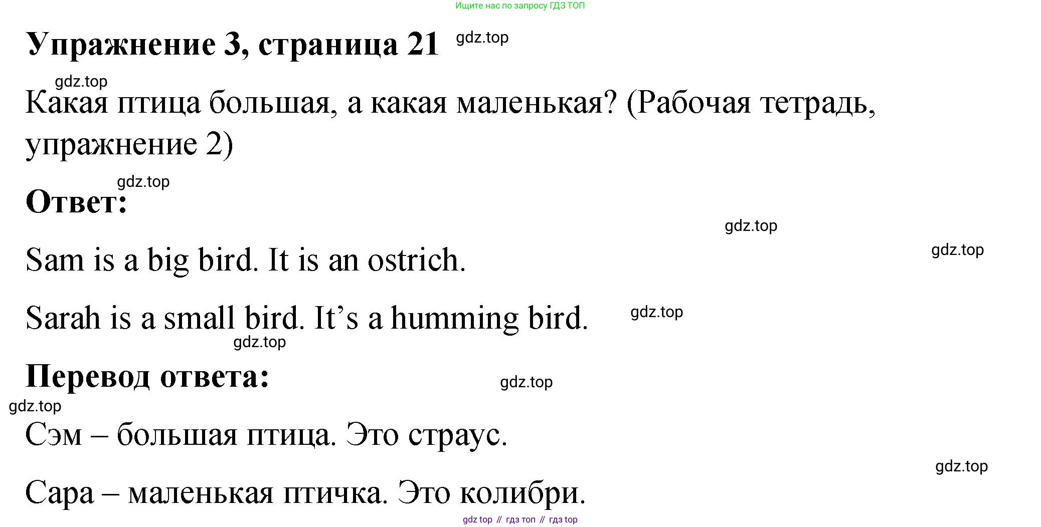 Английский язык (english), 4 класс Учебник (Student's book), авторы: Кузовлев Владимир Петрович (Kuzovlev Vladimir), Перегудова Эльвира Шакировна, Стрельникова Ольга Викторовна (Strelnikova Olga), Дуванова Ольга Викторовна, издательство Просвещение, Москва, 2019, красного цвета, Часть ( Part) 1, страница 21, номер 3, Решение