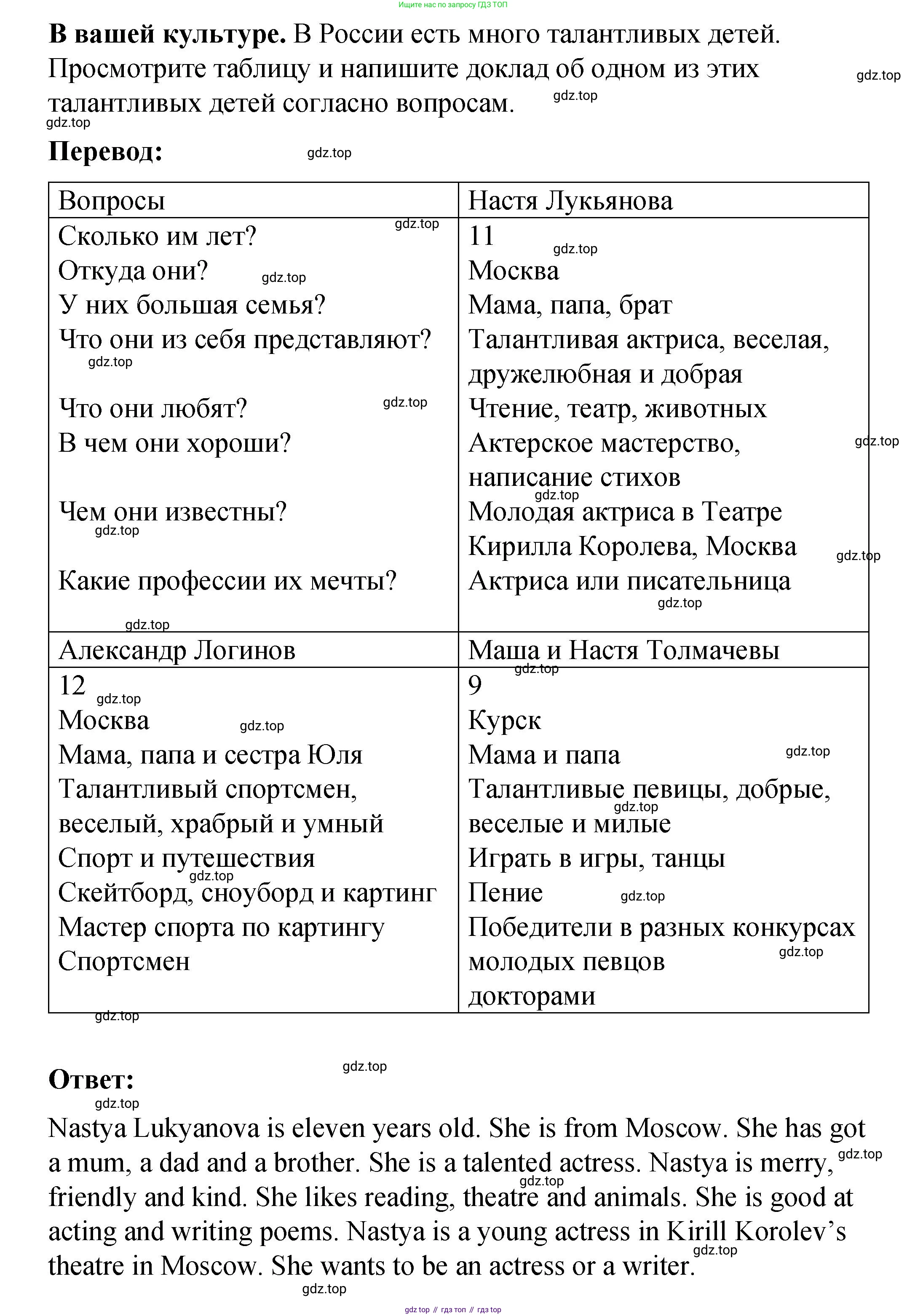 Английский язык (english), 4 класс Учебник (Student's book), авторы: Кузовлев Владимир Петрович (Kuzovlev Vladimir), Перегудова Эльвира Шакировна, Стрельникова Ольга Викторовна (Strelnikova Olga), Дуванова Ольга Викторовна, издательство Просвещение, Москва, 2019, красного цвета, Часть ( Part) 2, страница 43, номер 2, Решение (продолжение 2)