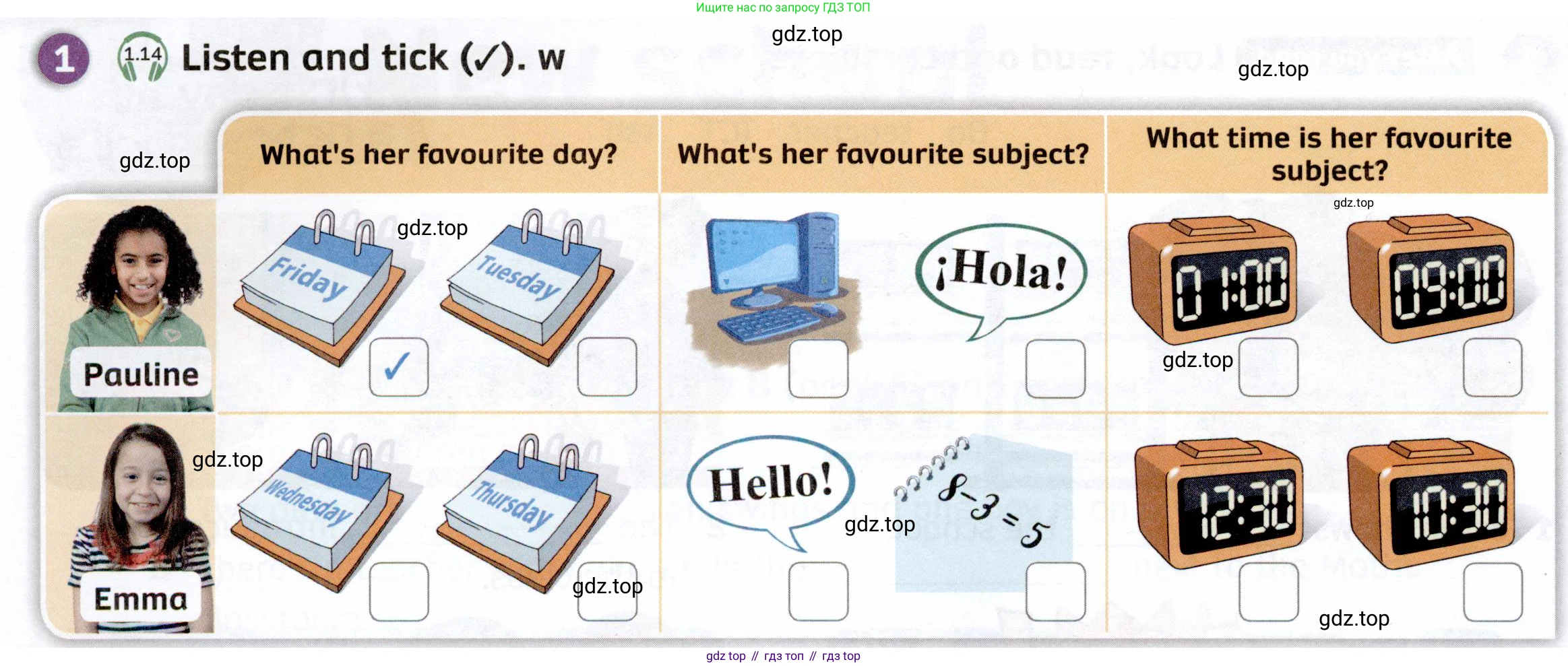ГДЗ Английский язык (english), 4 класс Рабочая тетрадь (workbook), авторы: Покидова Анастасия Дмитриевна (Pokidova Anastasiya), Авелло Инес (Avello Ines), Махоуни Мишель (Mahony Michelle), издательство Просвещение, Москва, 2023, зелёного цвета, страница 10, номер 1, Условие
