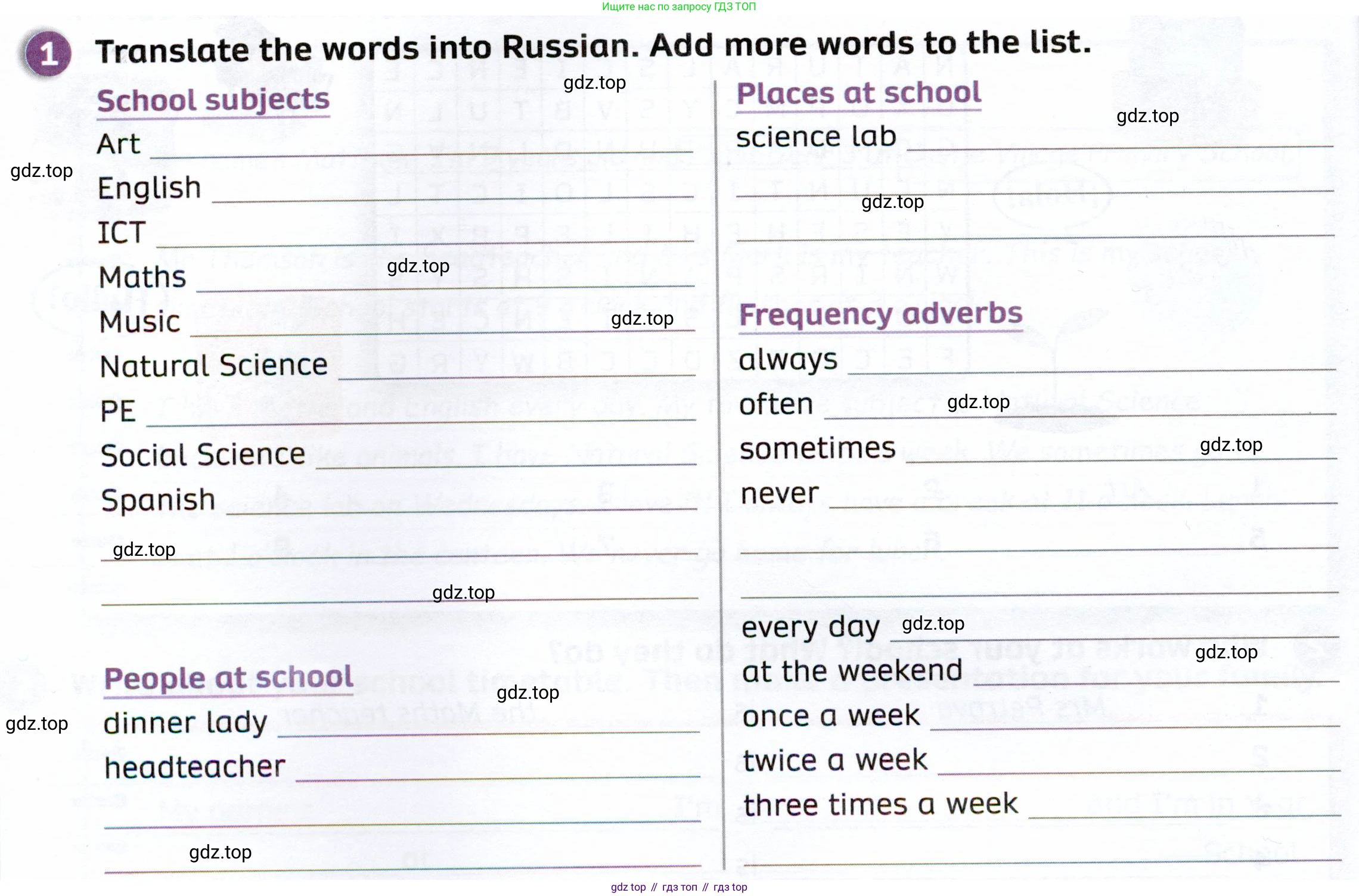 ГДЗ Английский язык (english), 4 класс Рабочая тетрадь (workbook), авторы: Покидова Анастасия Дмитриевна (Pokidova Anastasiya), Авелло Инес (Avello Ines), Махоуни Мишель (Mahony Michelle), издательство Просвещение, Москва, 2023, зелёного цвета, страница 18, номер 1, Условие