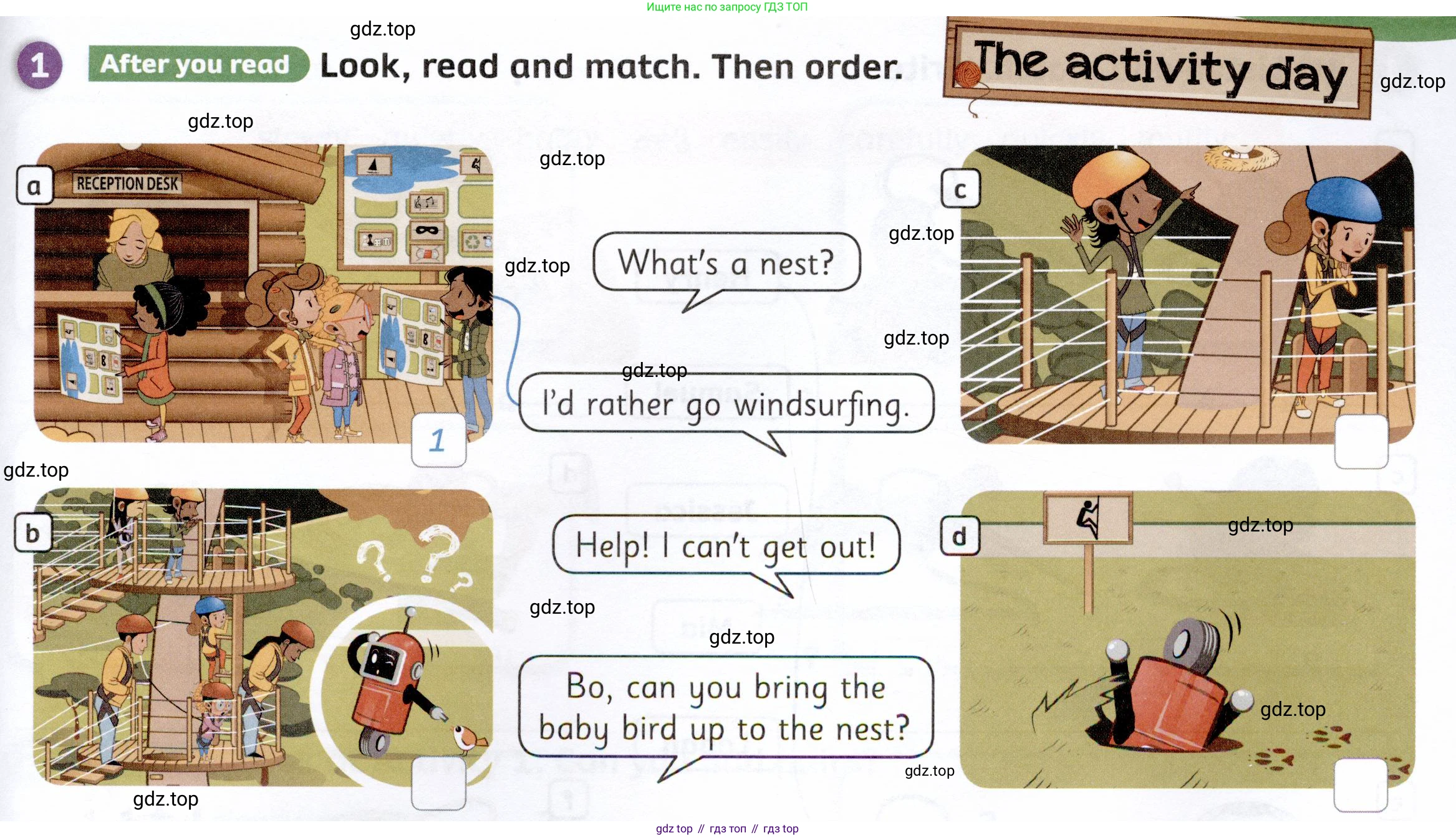 ГДЗ Английский язык (english), 4 класс Рабочая тетрадь (workbook), авторы: Покидова Анастасия Дмитриевна (Pokidova Anastasiya), Авелло Инес (Avello Ines), Махоуни Мишель (Mahony Michelle), издательство Просвещение, Москва, 2023, зелёного цвета, страница 57, номер 1, Условие