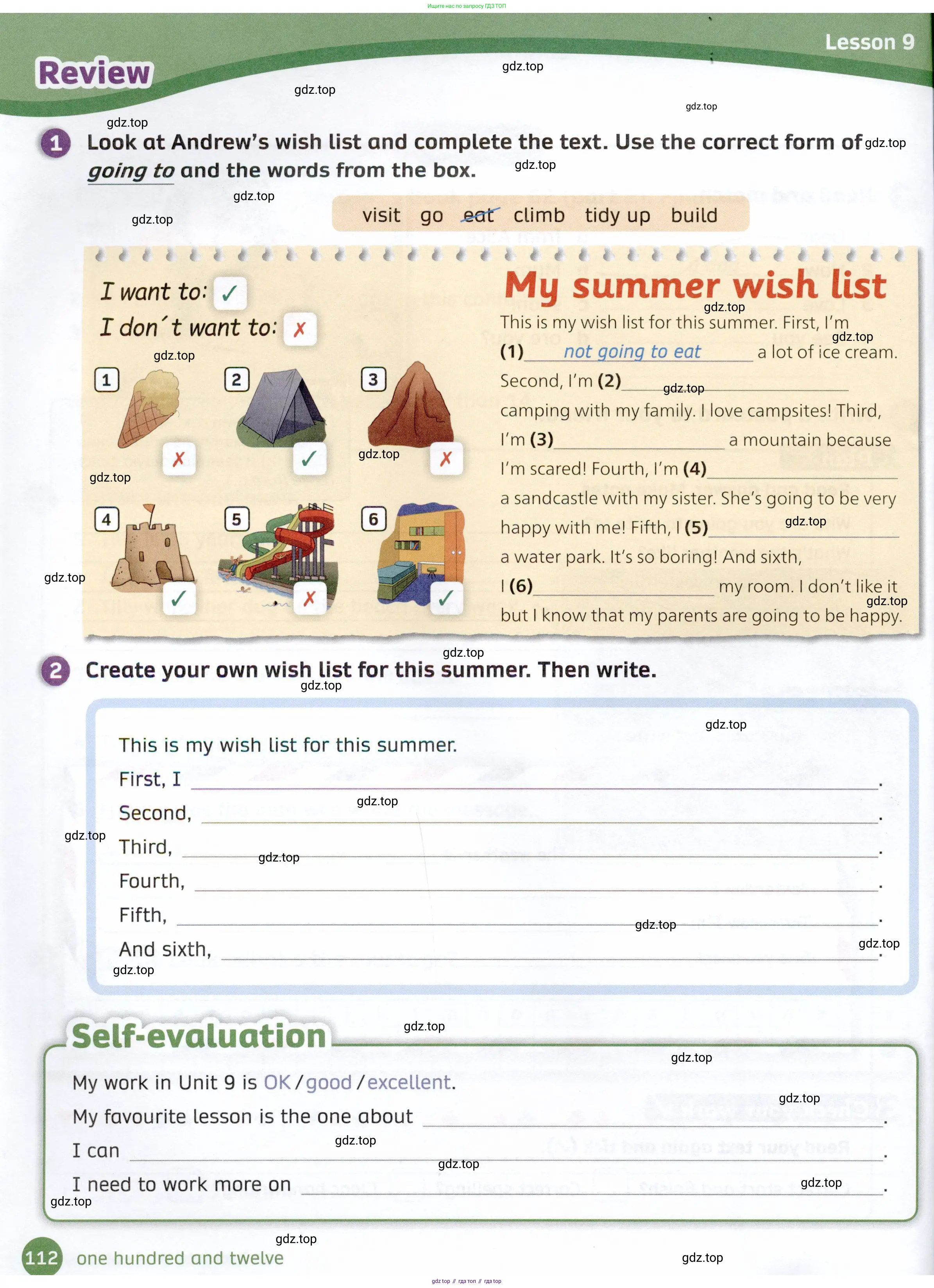 Английский язык (english), 4 класс Рабочая тетрадь (workbook), авторы: Покидова Анастасия Дмитриевна (Pokidova Anastasiya), Авелло Инес (Avello Ines), Махоуни Мишель (Mahony Michelle), издательство Просвещение, Москва, 2023, зелёного цвета, страница 112