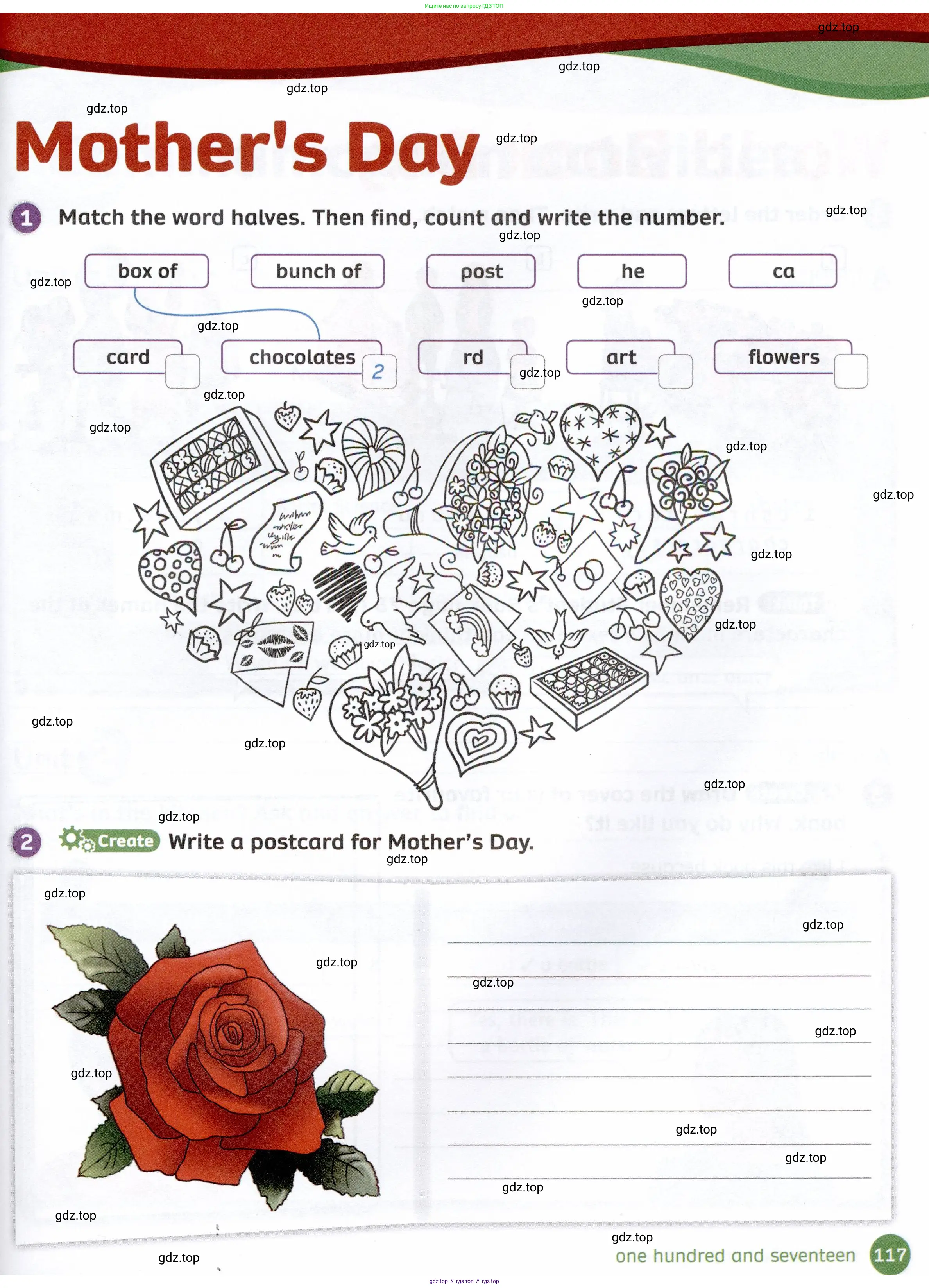 Английский язык (english), 4 класс Рабочая тетрадь (workbook), авторы: Покидова Анастасия Дмитриевна (Pokidova Anastasiya), Авелло Инес (Avello Ines), Махоуни Мишель (Mahony Michelle), издательство Просвещение, Москва, 2023, зелёного цвета, страница 117
