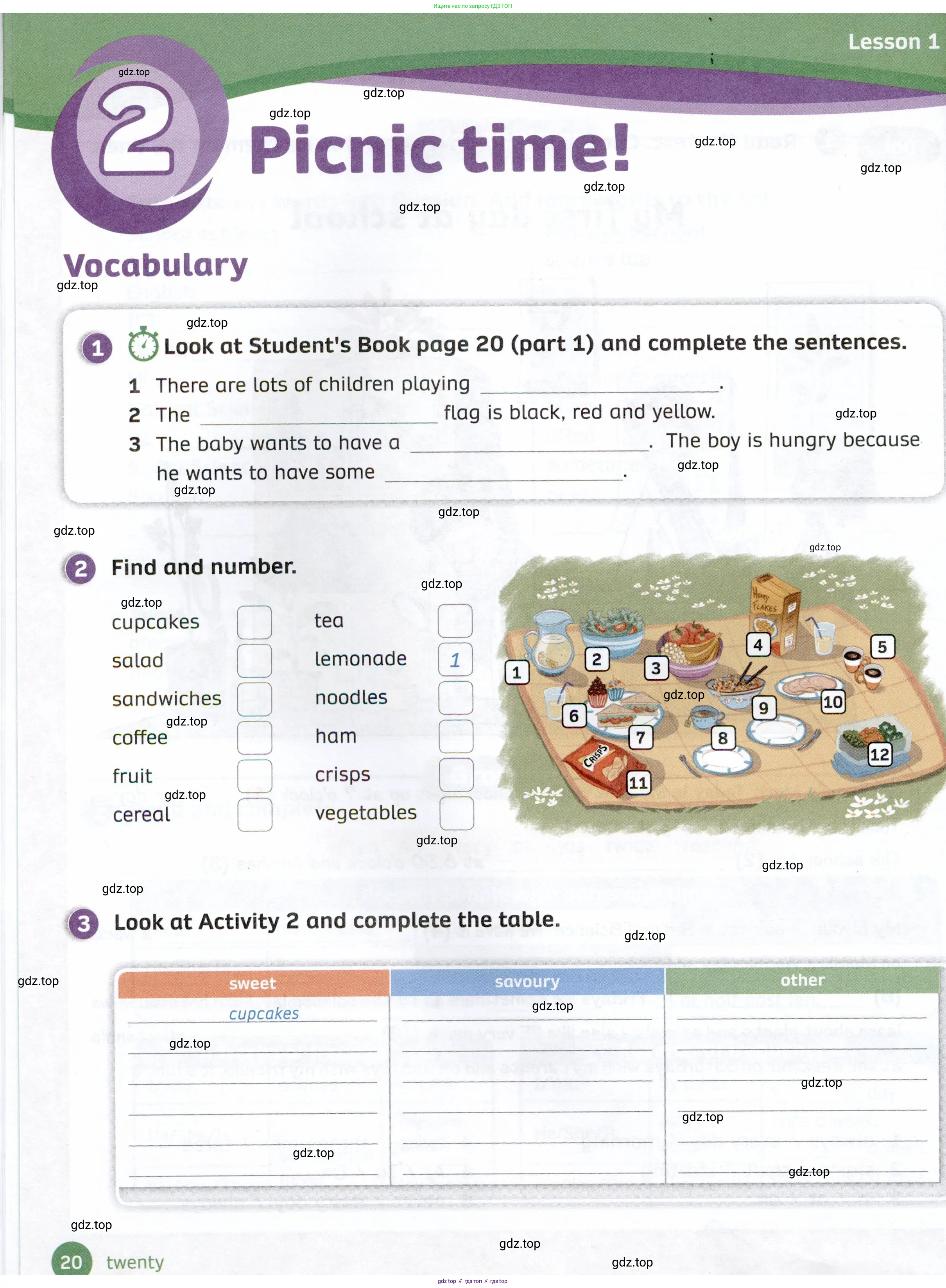 Английский язык (english), 4 класс Рабочая тетрадь (workbook), авторы: Покидова Анастасия Дмитриевна (Pokidova Anastasiya), Авелло Инес (Avello Ines), Махоуни Мишель (Mahony Michelle), издательство Просвещение, Москва, 2023, зелёного цвета, страница 20