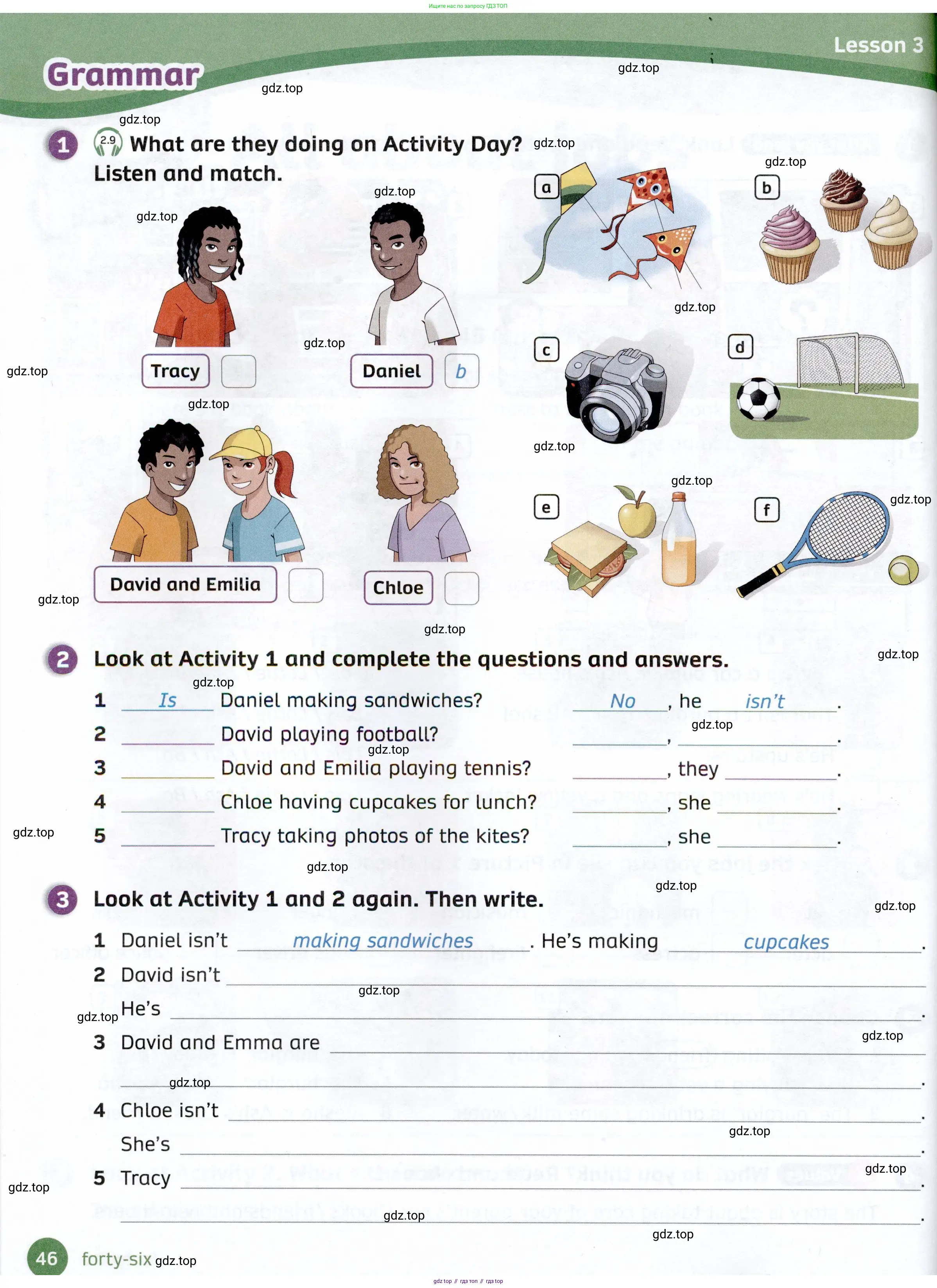 Английский язык (english), 4 класс Рабочая тетрадь (workbook), авторы: Покидова Анастасия Дмитриевна (Pokidova Anastasiya), Авелло Инес (Avello Ines), Махоуни Мишель (Mahony Michelle), издательство Просвещение, Москва, 2023, зелёного цвета, страница 46
