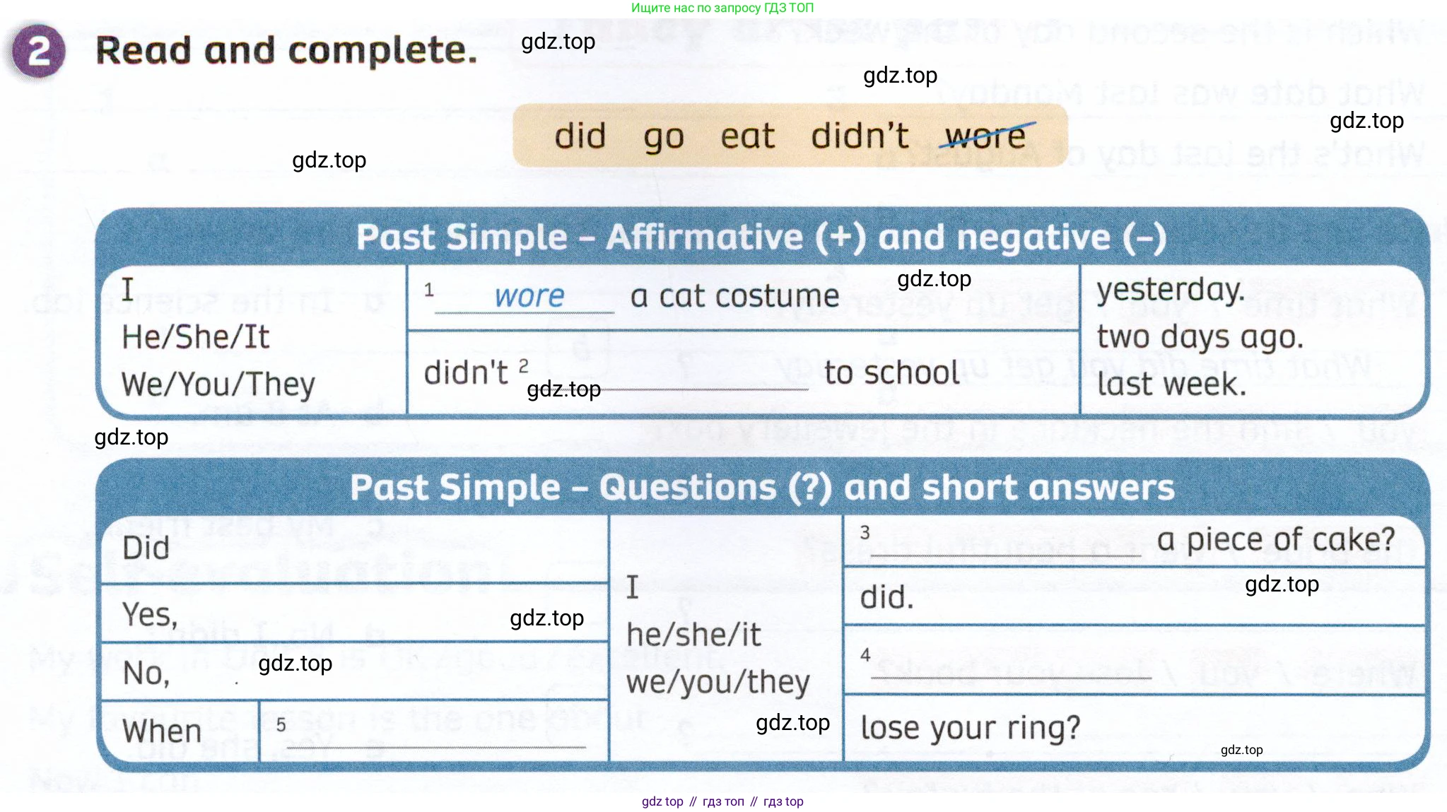 ГДЗ Английский язык (english), 4 класс Рабочая тетрадь (workbook), авторы: Покидова Анастасия Дмитриевна (Pokidova Anastasiya), Авелло Инес (Avello Ines), Махоуни Мишель (Mahony Michelle), издательство Просвещение, Москва, 2023, зелёного цвета, страница 102, номер 2, Условие