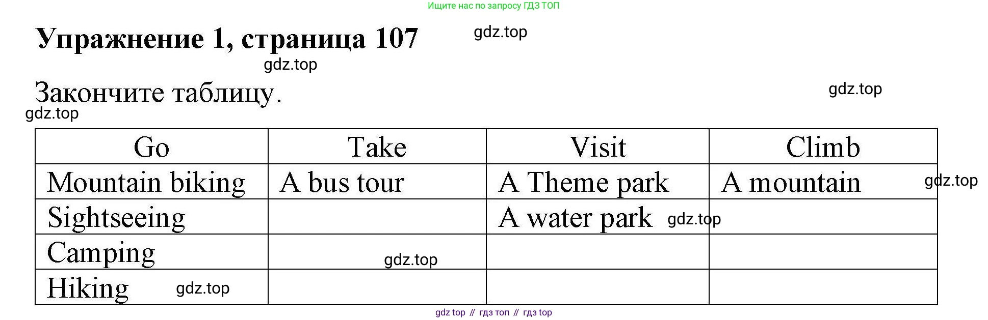 ГДЗ Английский язык (english), 4 класс Рабочая тетрадь (workbook), авторы: Покидова Анастасия Дмитриевна (Pokidova Anastasiya), Авелло Инес (Avello Ines), Махоуни Мишель (Mahony Michelle), издательство Просвещение, Москва, 2023, зелёного цвета, страница 107, номер 1, Решение