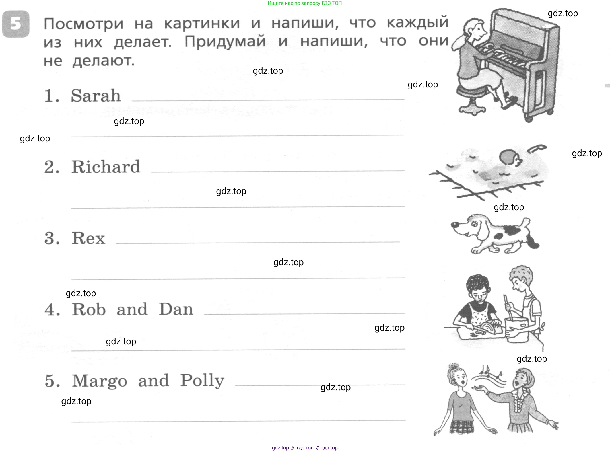 ГДЗ Английский язык (english), 4 класс Контрольные работы, авторы: Афанасьева Ольга Васильевна (Afanasyeva Olga), Михеева Ирина Владимировна (Mikheeva Irina), Баранова Ксения Михайловна (Baranova Ksenia), издательство Просвещение, Москва, 2016 - 2023, сиреневого цвета, страница 19, номер 5, Условие