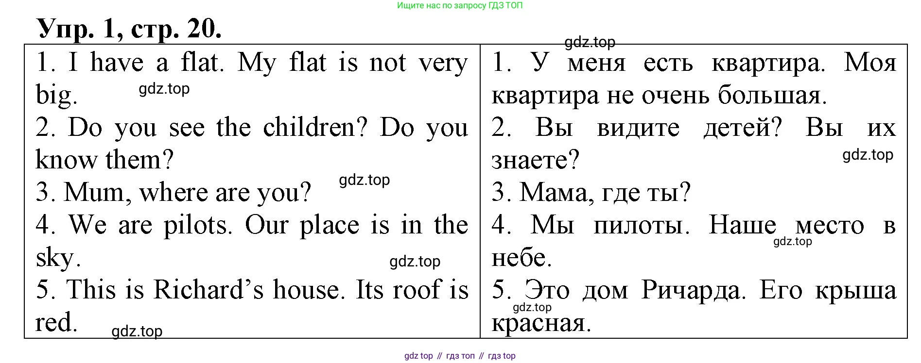 ГДЗ Английский язык (english), 4 класс Контрольные работы, авторы: Афанасьева Ольга Васильевна (Afanasyeva Olga), Михеева Ирина Владимировна (Mikheeva Irina), Баранова Ксения Михайловна (Baranova Ksenia), издательство Просвещение, Москва, 2016 - 2023, сиреневого цвета, страница 20, номер 1, Решение