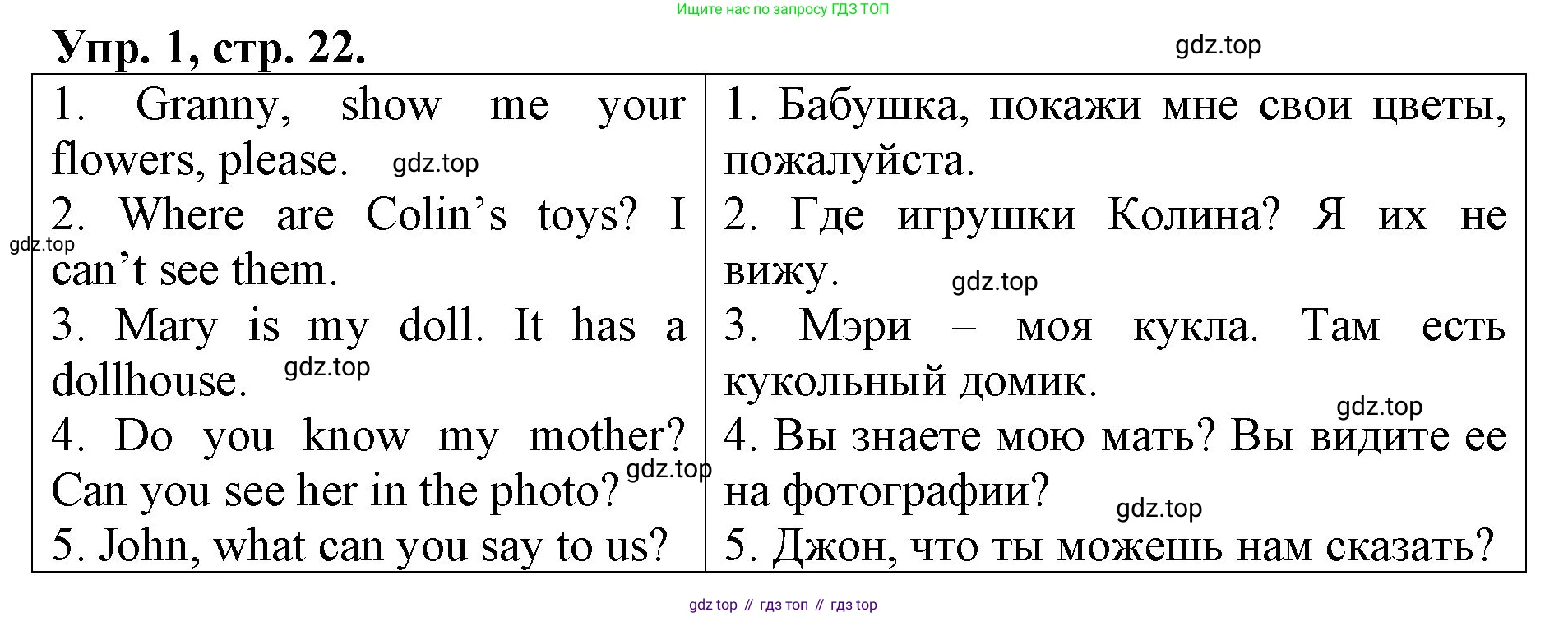 ГДЗ Английский язык (english), 4 класс Контрольные работы, авторы: Афанасьева Ольга Васильевна (Afanasyeva Olga), Михеева Ирина Владимировна (Mikheeva Irina), Баранова Ксения Михайловна (Baranova Ksenia), издательство Просвещение, Москва, 2016 - 2023, сиреневого цвета, страница 22, номер 1, Решение