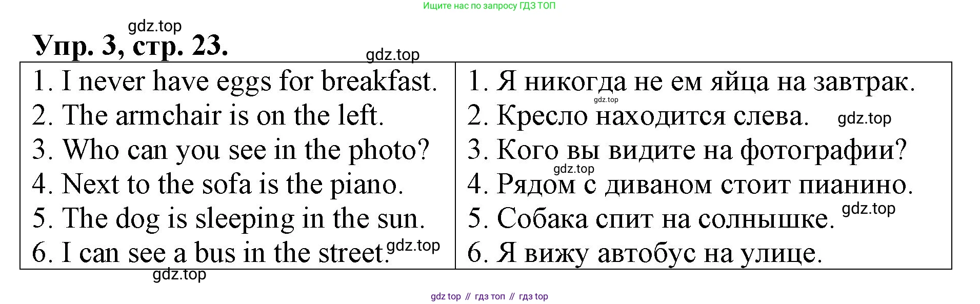 ГДЗ Английский язык (english), 4 класс Контрольные работы, авторы: Афанасьева Ольга Васильевна (Afanasyeva Olga), Михеева Ирина Владимировна (Mikheeva Irina), Баранова Ксения Михайловна (Baranova Ksenia), издательство Просвещение, Москва, 2016 - 2023, сиреневого цвета, страница 23, номер 3, Решение
