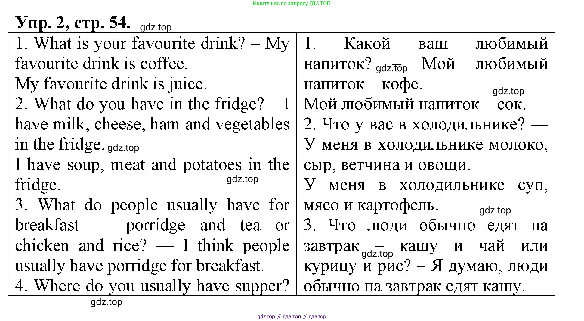 ГДЗ Английский язык (english), 4 класс Контрольные работы, авторы: Афанасьева Ольга Васильевна (Afanasyeva Olga), Михеева Ирина Владимировна (Mikheeva Irina), Баранова Ксения Михайловна (Baranova Ksenia), издательство Просвещение, Москва, 2016 - 2023, сиреневого цвета, страница 54, номер 2, Решение