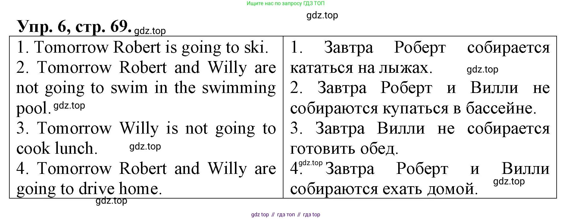 ГДЗ Английский язык (english), 4 класс Контрольные работы, авторы: Афанасьева Ольга Васильевна (Afanasyeva Olga), Михеева Ирина Владимировна (Mikheeva Irina), Баранова Ксения Михайловна (Baranova Ksenia), издательство Просвещение, Москва, 2016 - 2023, сиреневого цвета, страница 69, номер 6, Решение