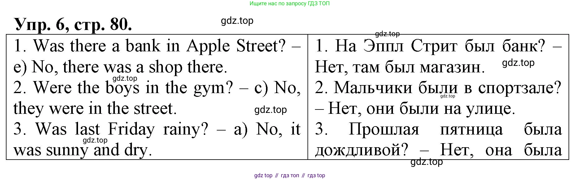ГДЗ Английский язык (english), 4 класс Контрольные работы, авторы: Афанасьева Ольга Васильевна (Afanasyeva Olga), Михеева Ирина Владимировна (Mikheeva Irina), Баранова Ксения Михайловна (Baranova Ksenia), издательство Просвещение, Москва, 2016 - 2023, сиреневого цвета, страница 80, номер 6, Решение