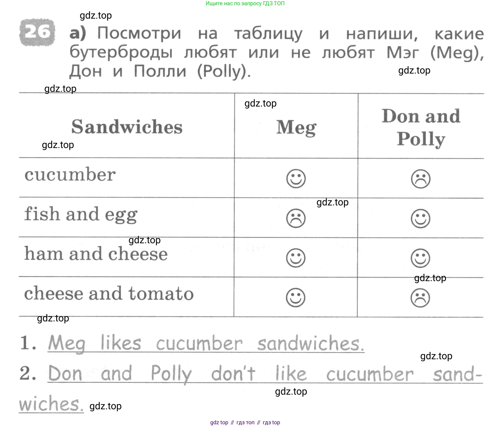 ГДЗ Английский язык (english), 4 класс Лексико-грамматический практикум, авторы: Афанасьева Ольга Васильевна (Afanasyeva Olga), Михеева Ирина Владимировна (Mikheeva Irina), Сьянов Александр Валерьевич, издательство Просвещение, Москва, 2015, сиреневого цвета, страница 112, номер 26, Условие