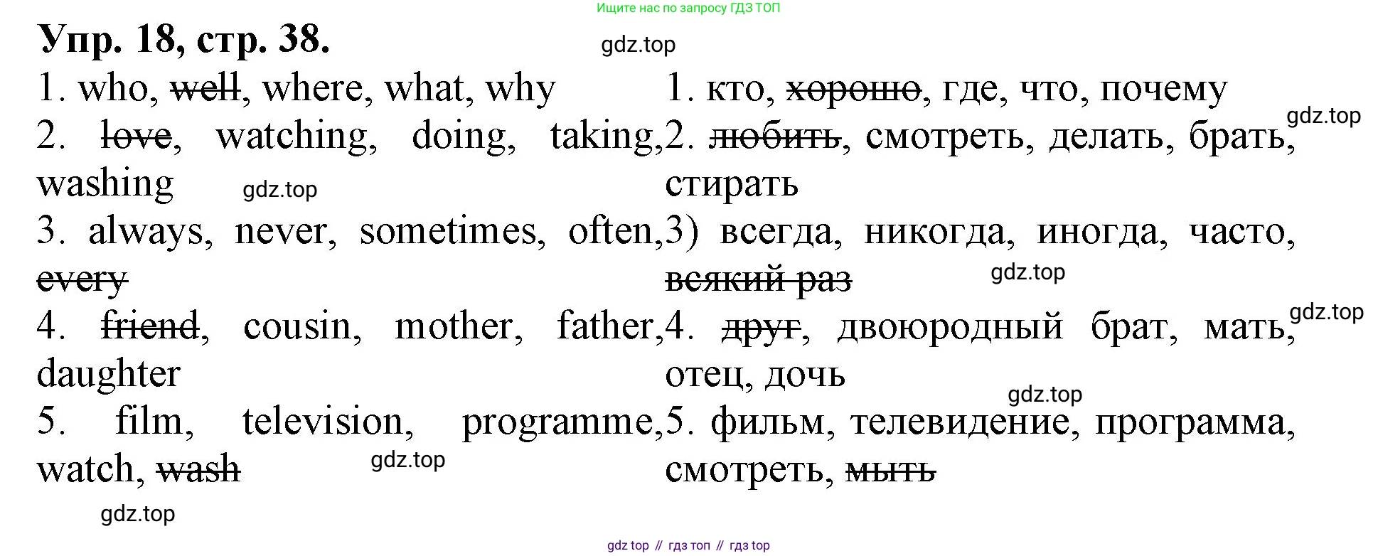 ГДЗ Английский язык (english), 4 класс Лексико-грамматический практикум, авторы: Афанасьева Ольга Васильевна (Afanasyeva Olga), Михеева Ирина Владимировна (Mikheeva Irina), Сьянов Александр Валерьевич, издательство Просвещение, Москва, 2015, сиреневого цвета, страница 38, номер 18, Решение