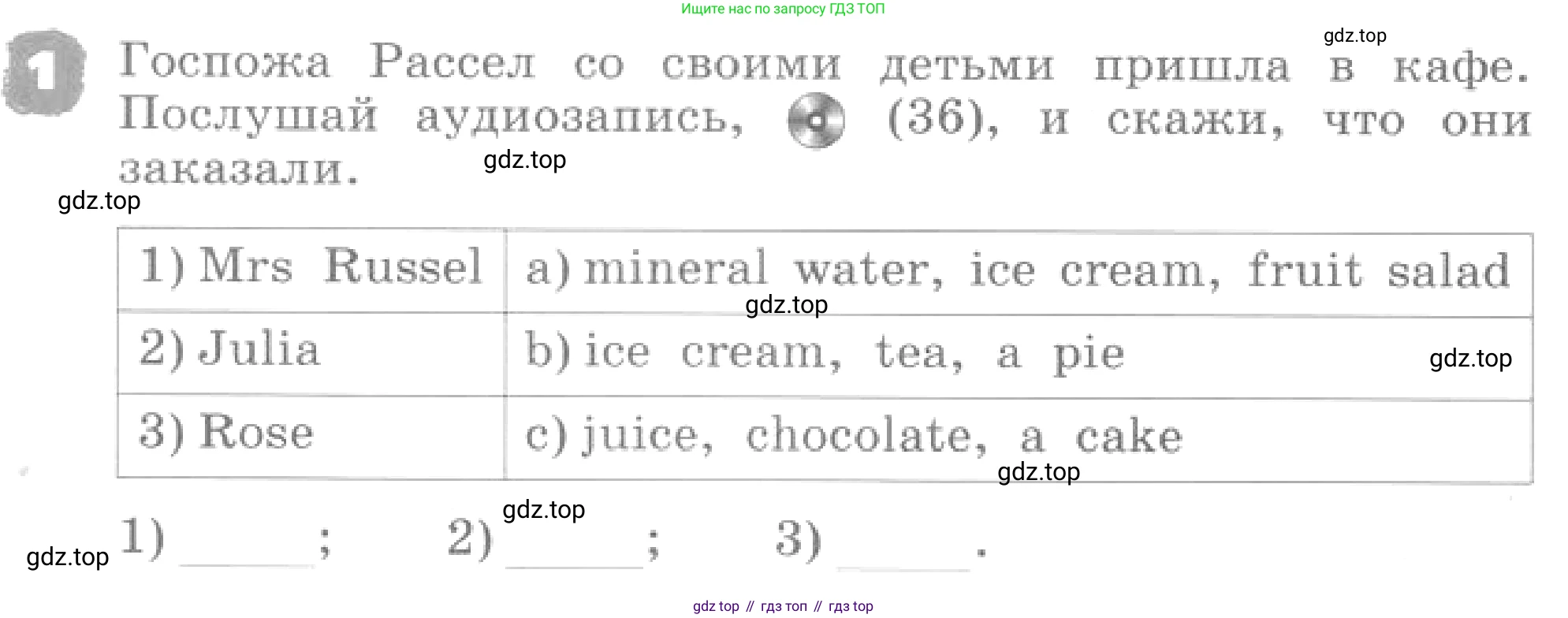 ГДЗ Английский язык (english), 4 класс рабочая тетрадь, авторы: Афанасьева Ольга Васильевна (Afanasyeva Olga), Михеева Ирина Владимировна (Mikheeva Irina), издательство Дрофа, Москва, 2013 - 2023, сиреневого цвета, страница 87, номер 1, Условие