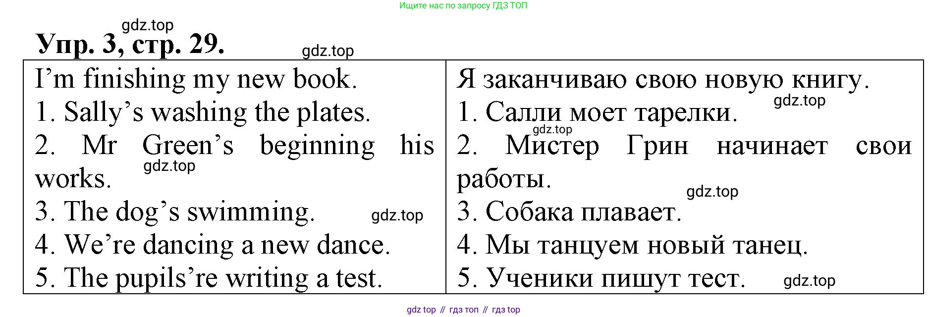 ГДЗ Английский язык (english), 4 класс рабочая тетрадь, авторы: Афанасьева Ольга Васильевна (Afanasyeva Olga), Михеева Ирина Владимировна (Mikheeva Irina), издательство Дрофа, Москва, 2013 - 2023, сиреневого цвета, страница 29, номер 3, Решение