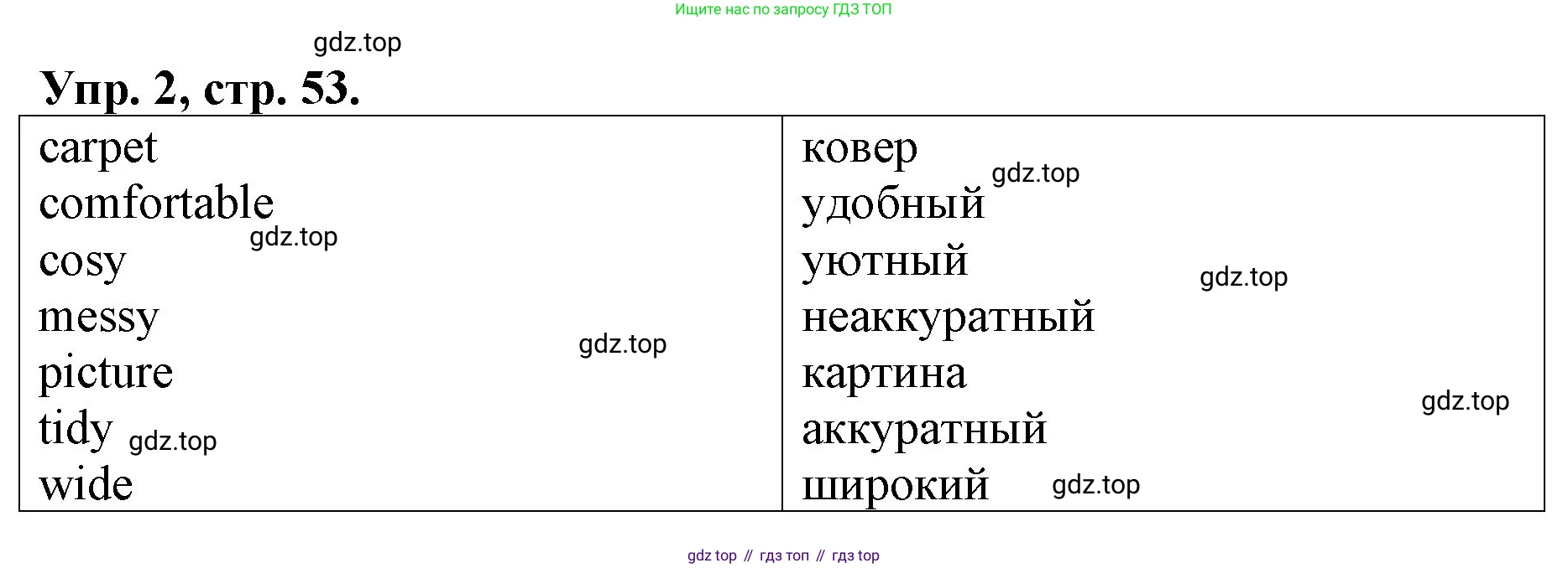 ГДЗ Английский язык (english), 4 класс рабочая тетрадь, авторы: Афанасьева Ольга Васильевна (Afanasyeva Olga), Михеева Ирина Владимировна (Mikheeva Irina), издательство Дрофа, Москва, 2013 - 2023, сиреневого цвета, страница 53, номер 2, Решение