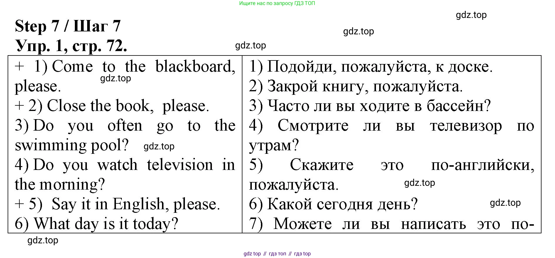 ГДЗ Английский язык (english), 4 класс рабочая тетрадь, авторы: Афанасьева Ольга Васильевна (Afanasyeva Olga), Михеева Ирина Владимировна (Mikheeva Irina), издательство Дрофа, Москва, 2013 - 2023, сиреневого цвета, страница 72, номер 1, Решение