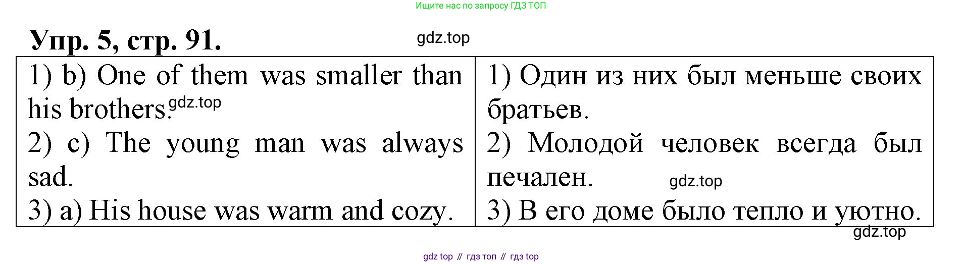 ГДЗ Английский язык (english), 4 класс рабочая тетрадь, авторы: Афанасьева Ольга Васильевна (Afanasyeva Olga), Михеева Ирина Владимировна (Mikheeva Irina), издательство Дрофа, Москва, 2013 - 2023, сиреневого цвета, страница 91, номер 5, Решение