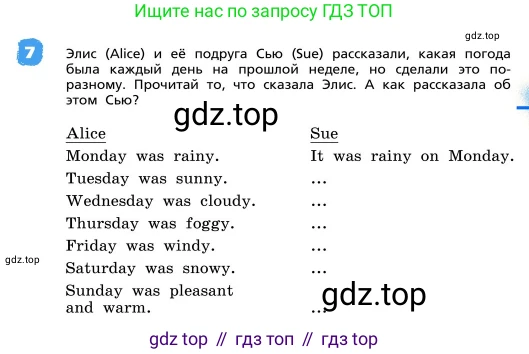 ГДЗ Английский язык (english), 4 класс Учебник, авторы: Афанасьева Ольга Васильевна (Afanasyeva Olga), Михеева Ирина Владимировна (Mikheeva Irina), издательство Дрофа, Москва, 2016 - 2023, радужного цвета, Часть ( Part) 2, страница 55, номер 7, Условие