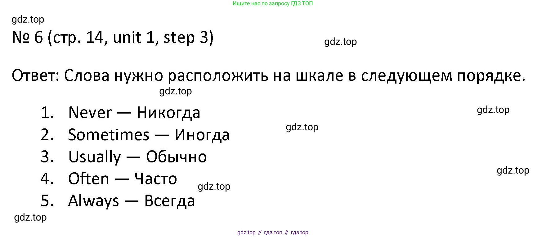ГДЗ Английский язык (english), 4 класс Учебник, авторы: Афанасьева Ольга Васильевна (Afanasyeva Olga), Михеева Ирина Владимировна (Mikheeva Irina), издательство Дрофа, Москва, 2016 - 2023, радужного цвета, Часть ( Part) 1, страница 14, номер 6, Решение