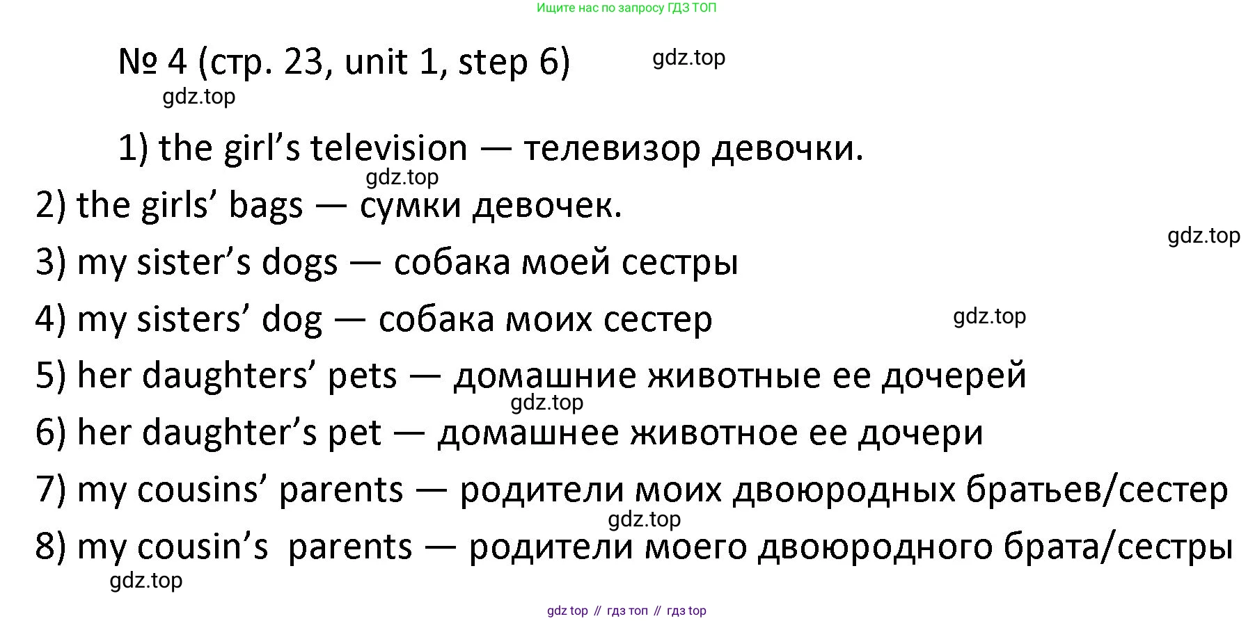 ГДЗ Английский язык (english), 4 класс Учебник, авторы: Афанасьева Ольга Васильевна (Afanasyeva Olga), Михеева Ирина Владимировна (Mikheeva Irina), издательство Дрофа, Москва, 2016 - 2023, радужного цвета, Часть ( Part) 1, страница 23, номер 4, Решение